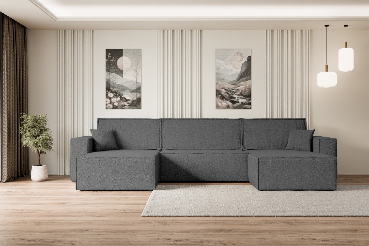 ALTDECOR Wohnlandschaft CELTIC-XLU, Couch mit Schlaffunktion, Wohnzimmer - günstig online kaufen