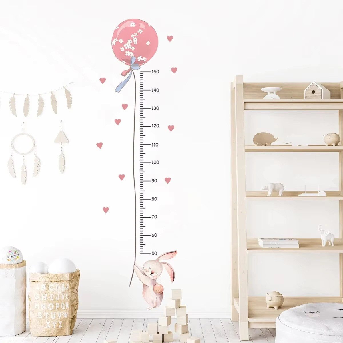Montegoni Wandtattoo Kinder-Wandaufkleber-Deko 2 Stück Kaninchen-Ballon günstig online kaufen