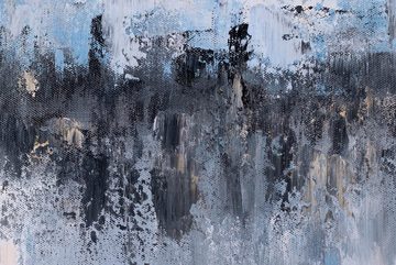 KUNSTLOFT Gemälde Sinfonie des Meeres 100x75 cm, Leinwandbild 100% HANDGEMALT Wandbild Wohnzimmer