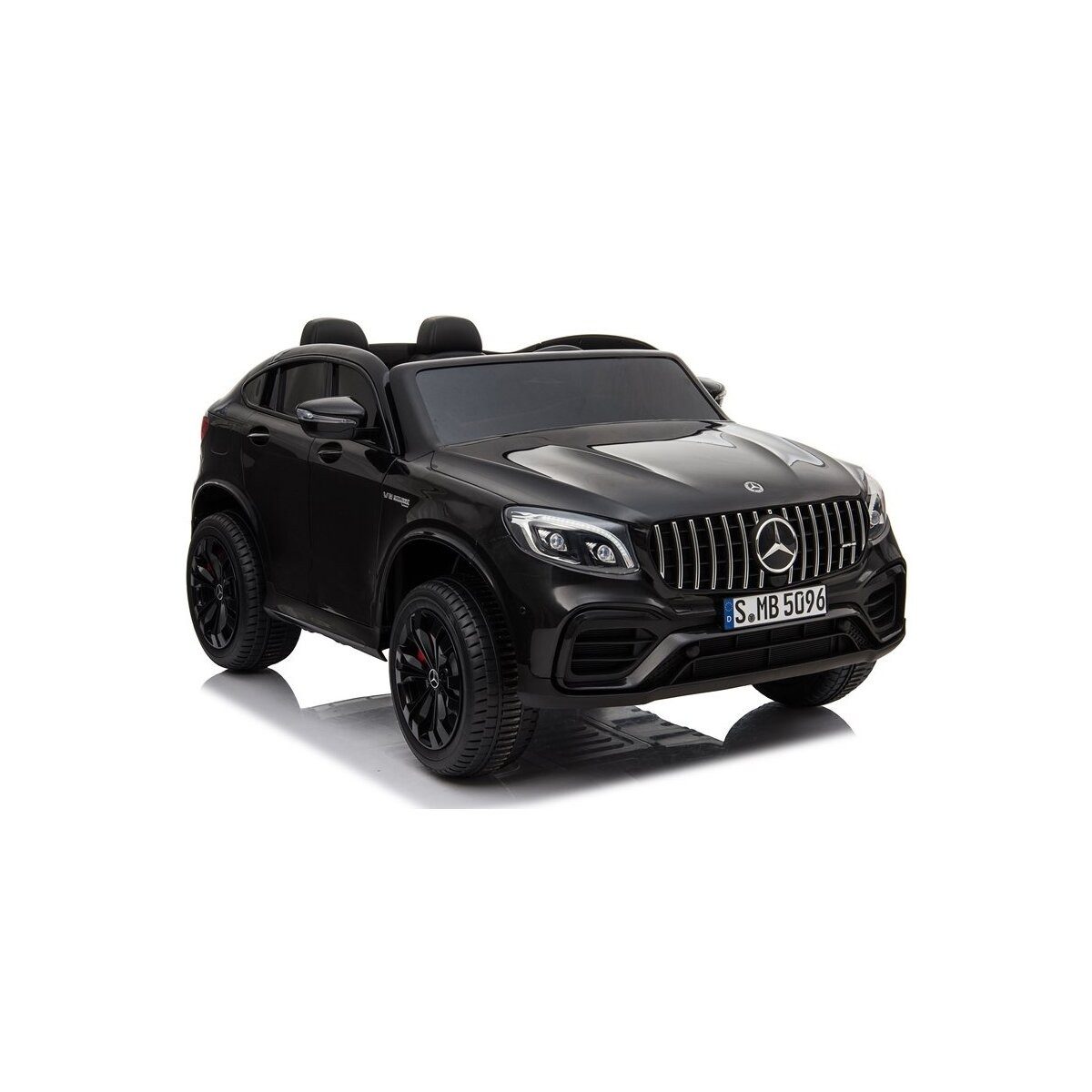 Wisam Elektro-Kinderauto Kinderfahrzeug Mercedes GLC 63S Schwarz lackiert