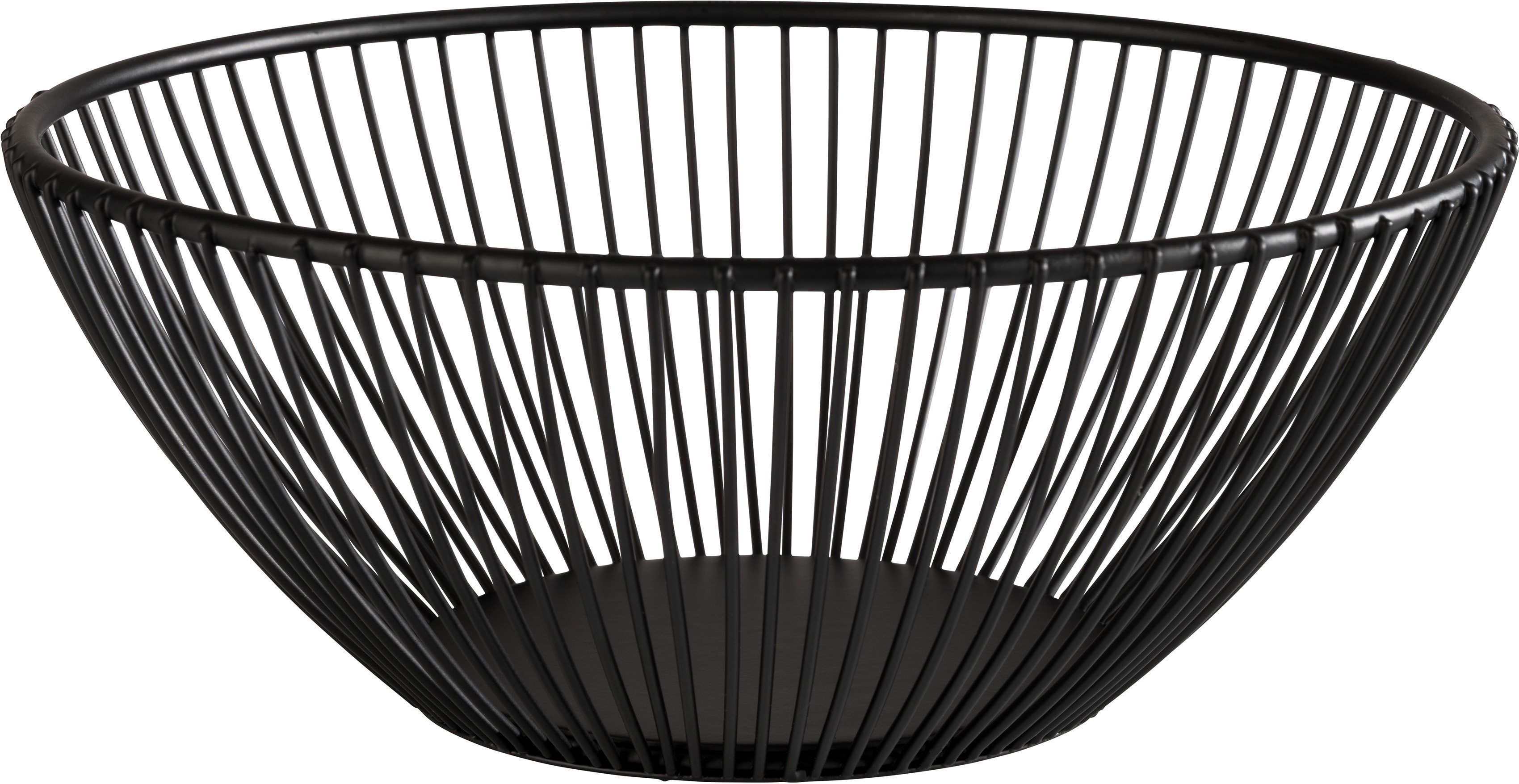 APS Brotkorb SVART, Metall, (1-tlg), rund, stapelbar & spülmaschienengeeignet