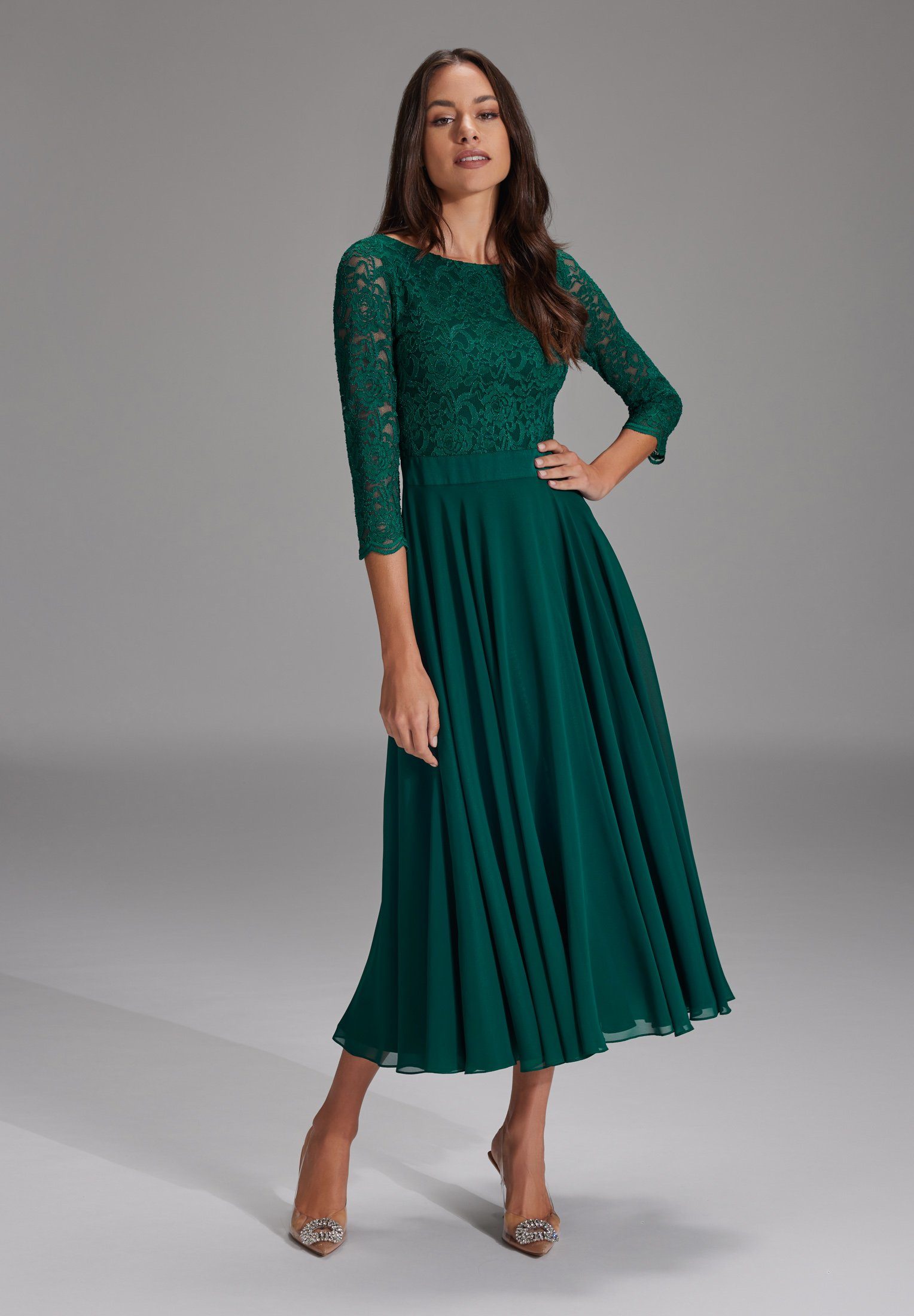 SWING Cocktailkleid (1-tlg) Spitze