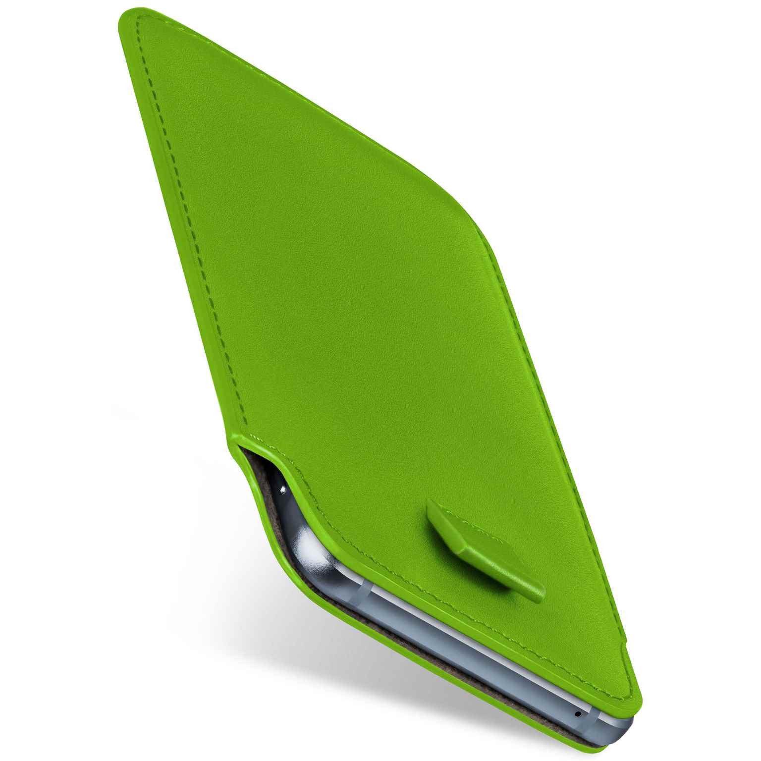 moex Handyhülle für Honor Magic V3 Hülle Leder Optik Pull Case Grün 7,92 Zoll, Holster Handytasche Schutzhülle Sleeve Hülle Etui 360 Grad Schutz Dünn