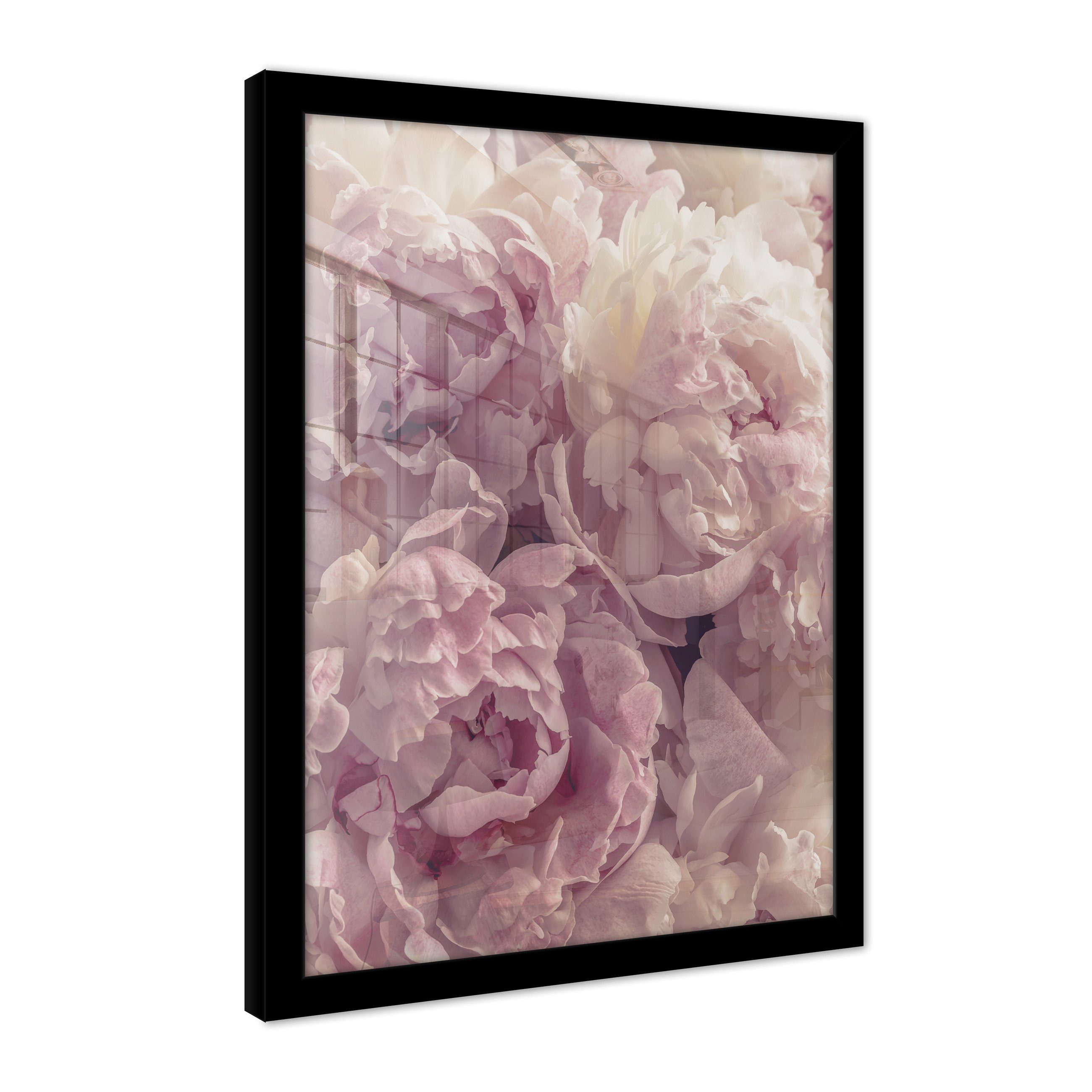Wallarena Плакат mit Rahmen Изображения Blumen Wohnzimmer Schlafzimmer Kunstdruck Wandbild, Pfingstrosen Плакат Bild (1 St), Groß Wandbilder Größen zur Auswahl: 30x40 cm / 50x70 cm / 70x100 cm