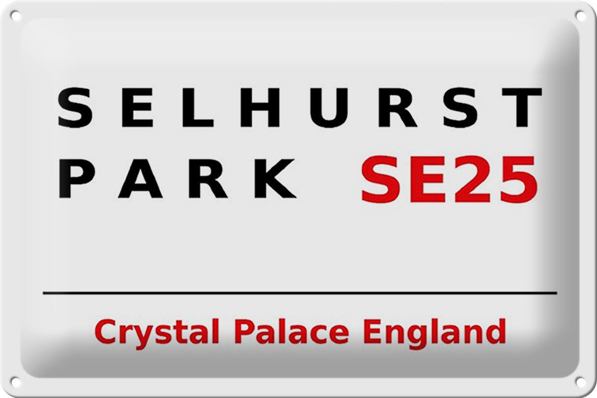 Hebold Metallschild Schild Blech 30x20cm - Made in Germany - London England Selhurst Park