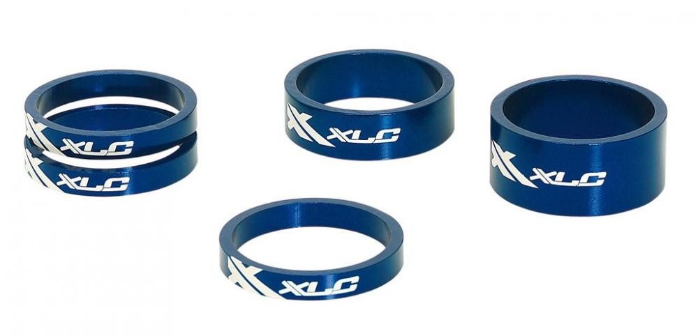 XLC Fahrradlenker XLC A-Head Spacer-Set AS-A02 3 x 5, 1 x 10, 1 x 15mm, 1 1/8" blau