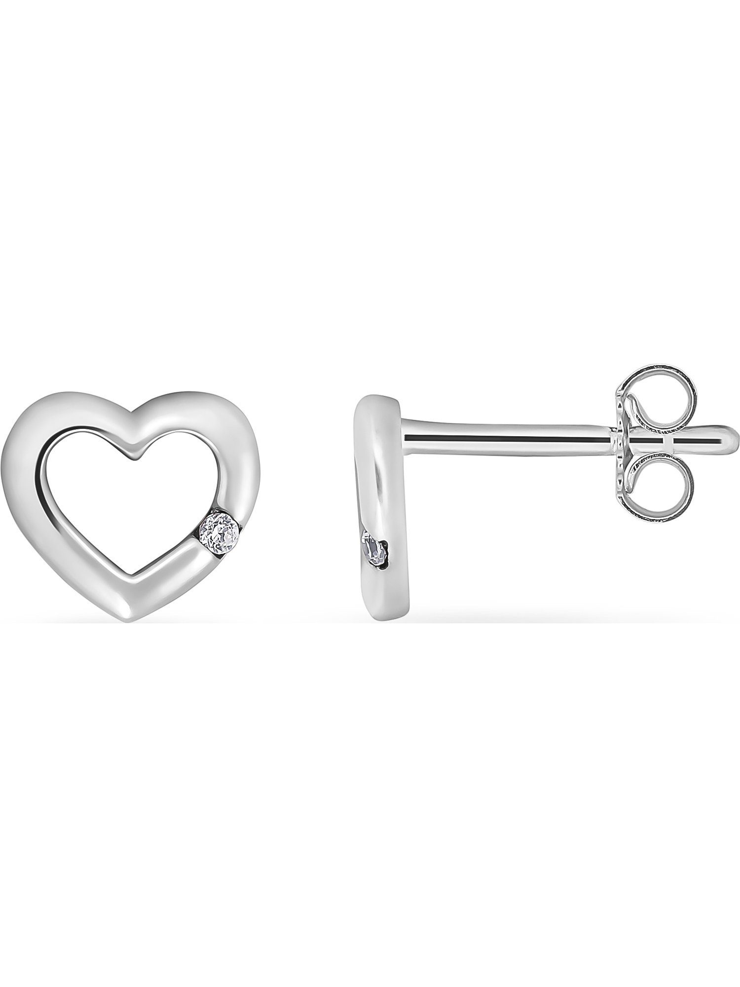 FAVS Paar 2 Silber 925er FAVS Damen-Ohrstecker Zirkonia Ohrstecker