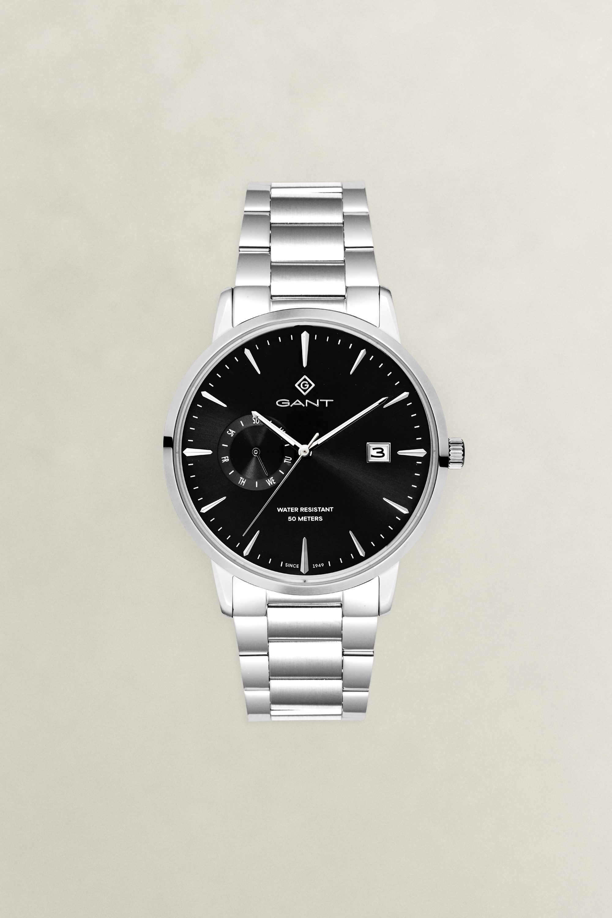 Gant Quarzuhr East Hill G165015, Armbanduhr, Herrenuhr, Edelstahlarmband, analog, Tag, Wochentag