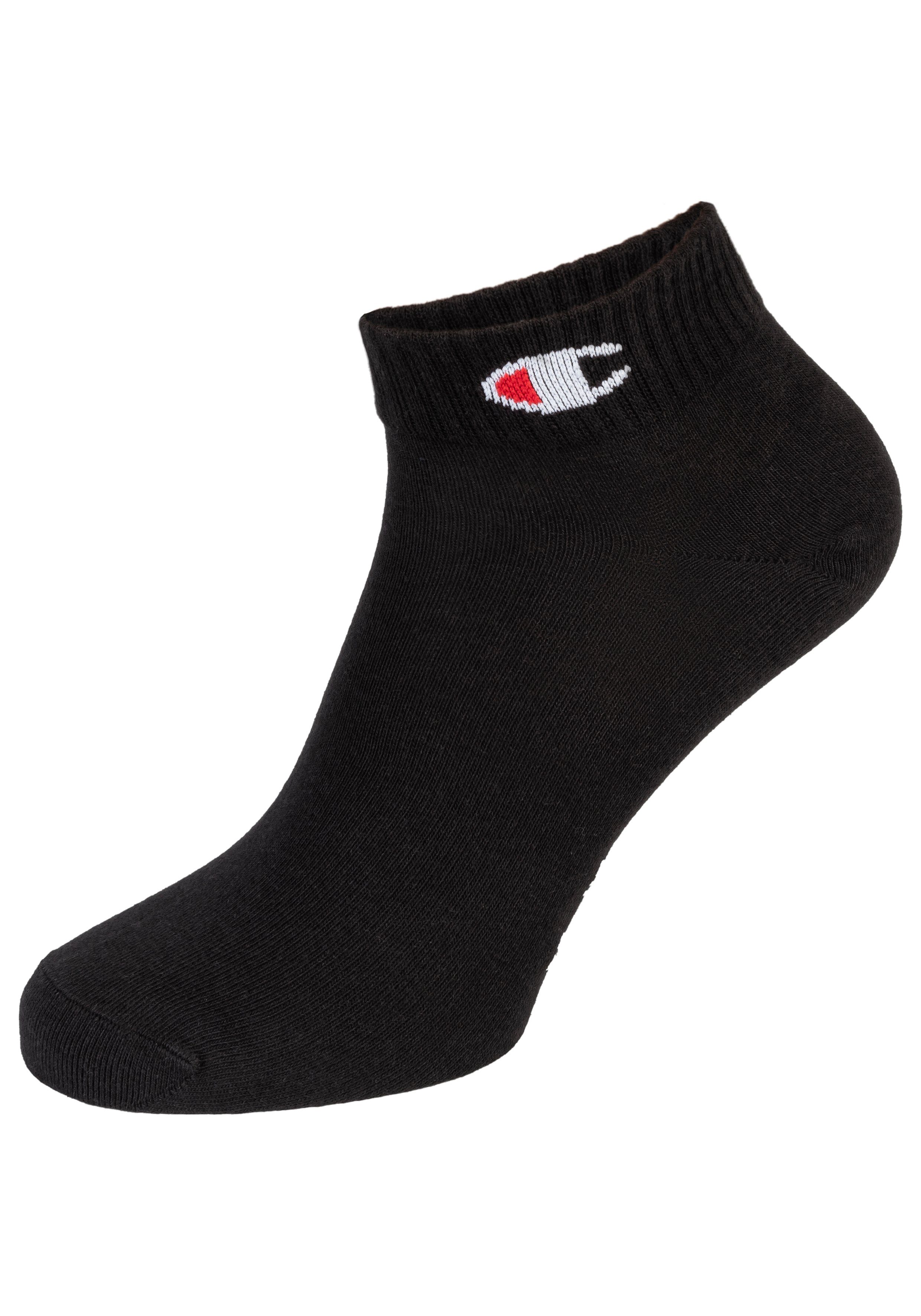 6pk Tennissocken schwarz Socks Quarter Champion