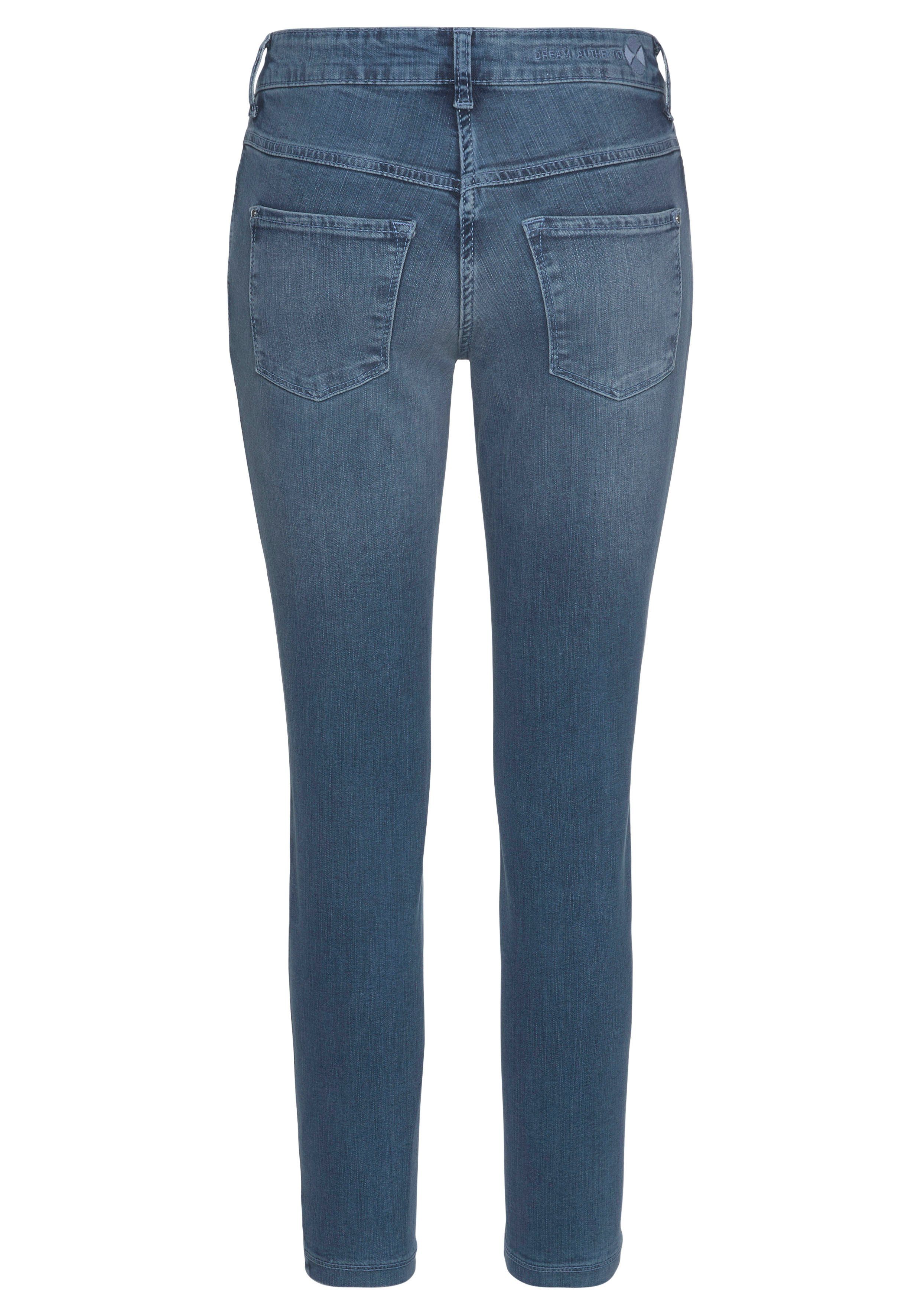 für summer MAC lt. blue wash Qualität Skinny perfekten sorgt den Sitz Hochelastische Skinny-fit-Jeans Dream