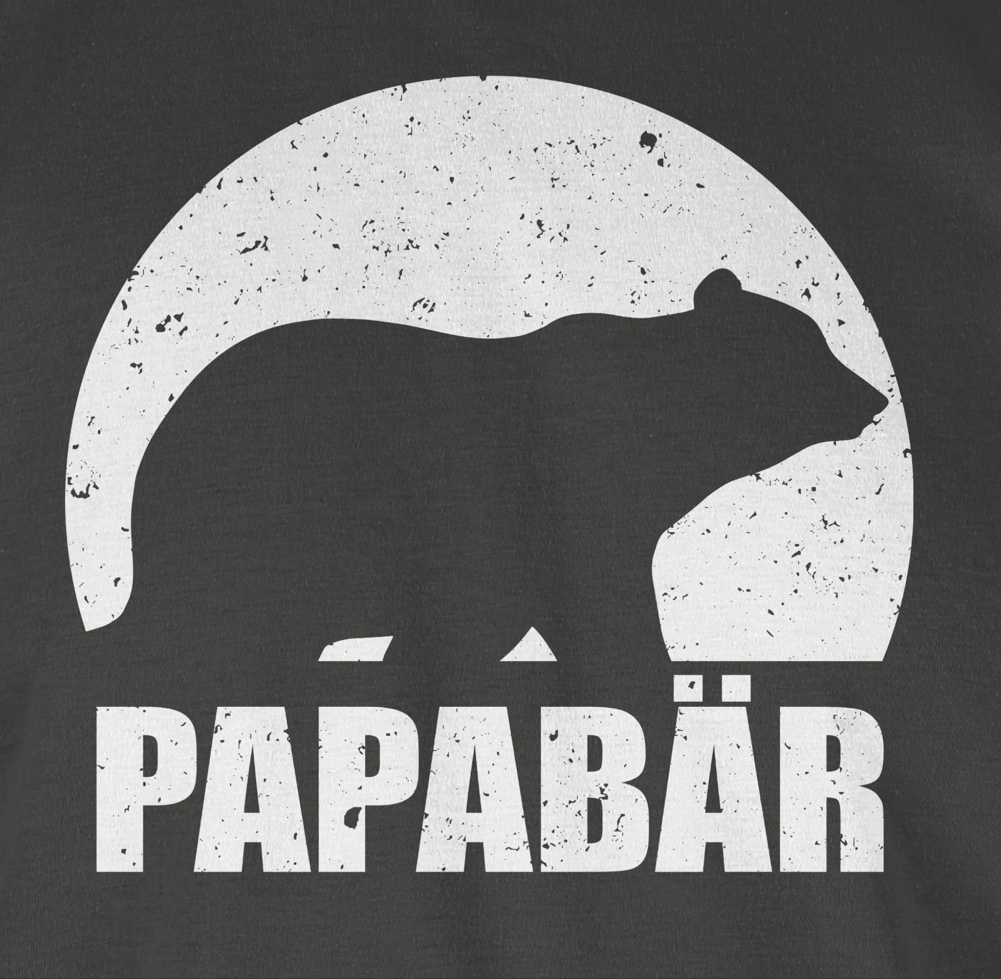 Shirtracer T-Shirt für Papabär Bär Bear Papa Papa Papa Geschenk Vatertag 03 Dunkelgrau