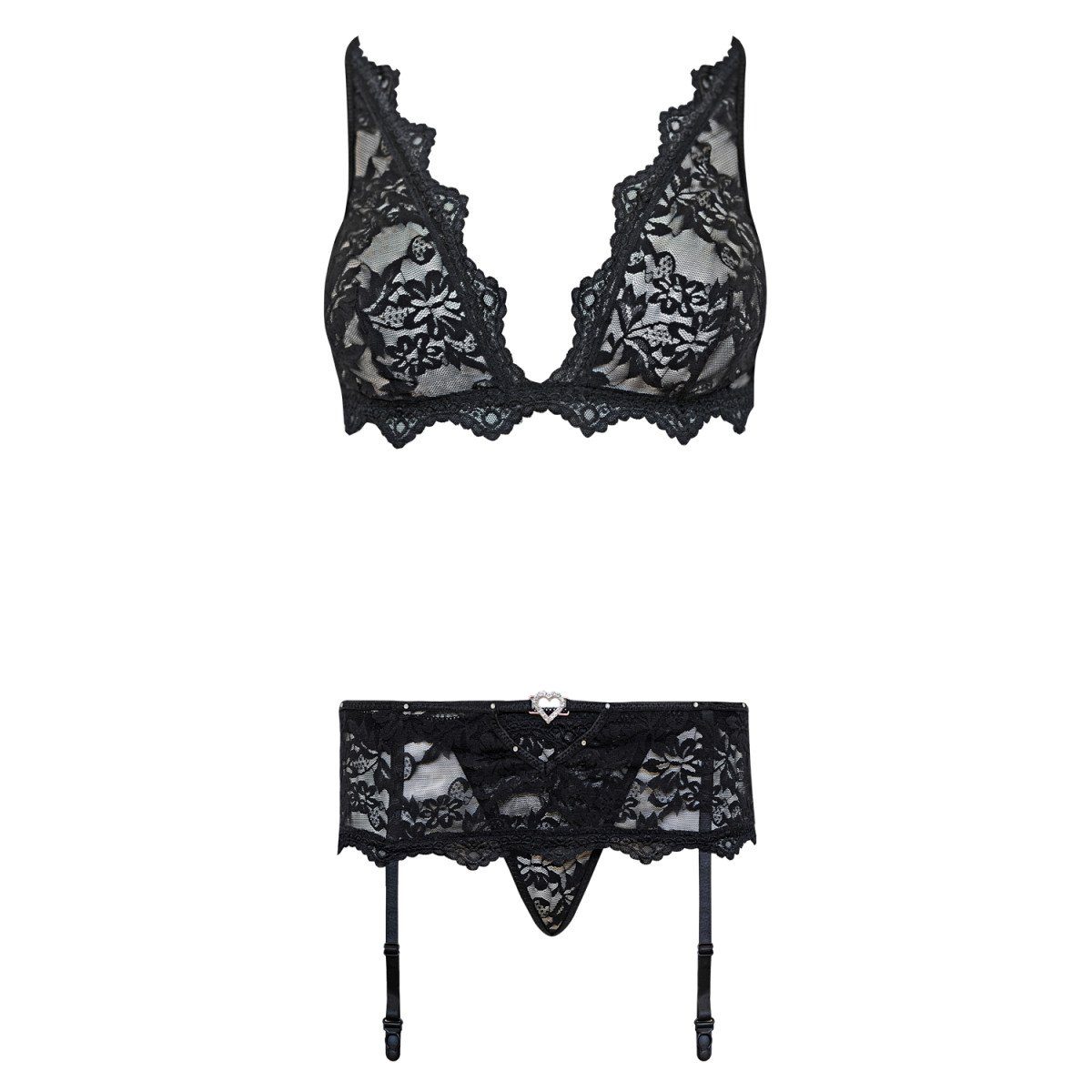 set (L/XL,S/M) Fashion Schalen-BH black Livco Corsetti Belita - Set: 3pcs LC