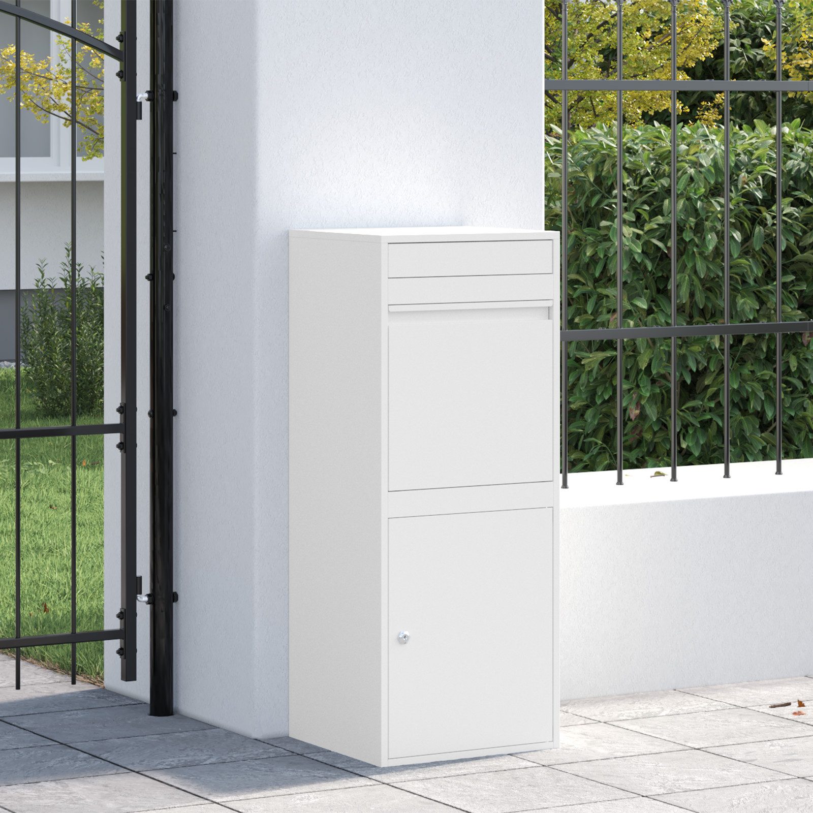vidaXL Briefkasten Paketdrop-Box Weiß 41 x günstig online kaufen