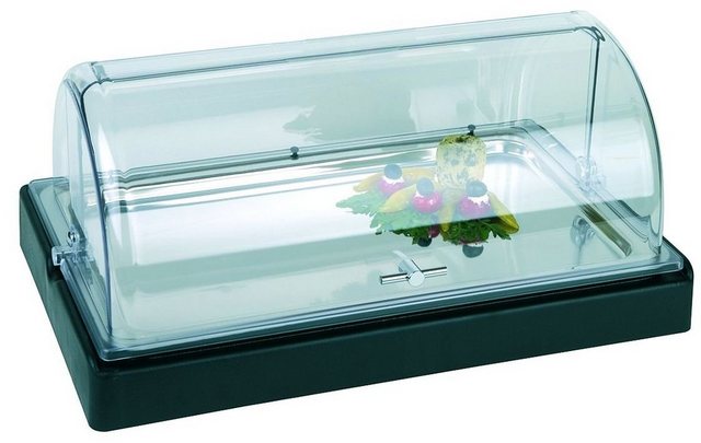 APS Kühlakku, Top Fresh Set -New Generation- 4-tlg. Kühlbox aus schwarzem Kunststoff GN 1/1 Tablett 2 Kühlakkus 56.5 x 35 x 6.5 cm schwarz