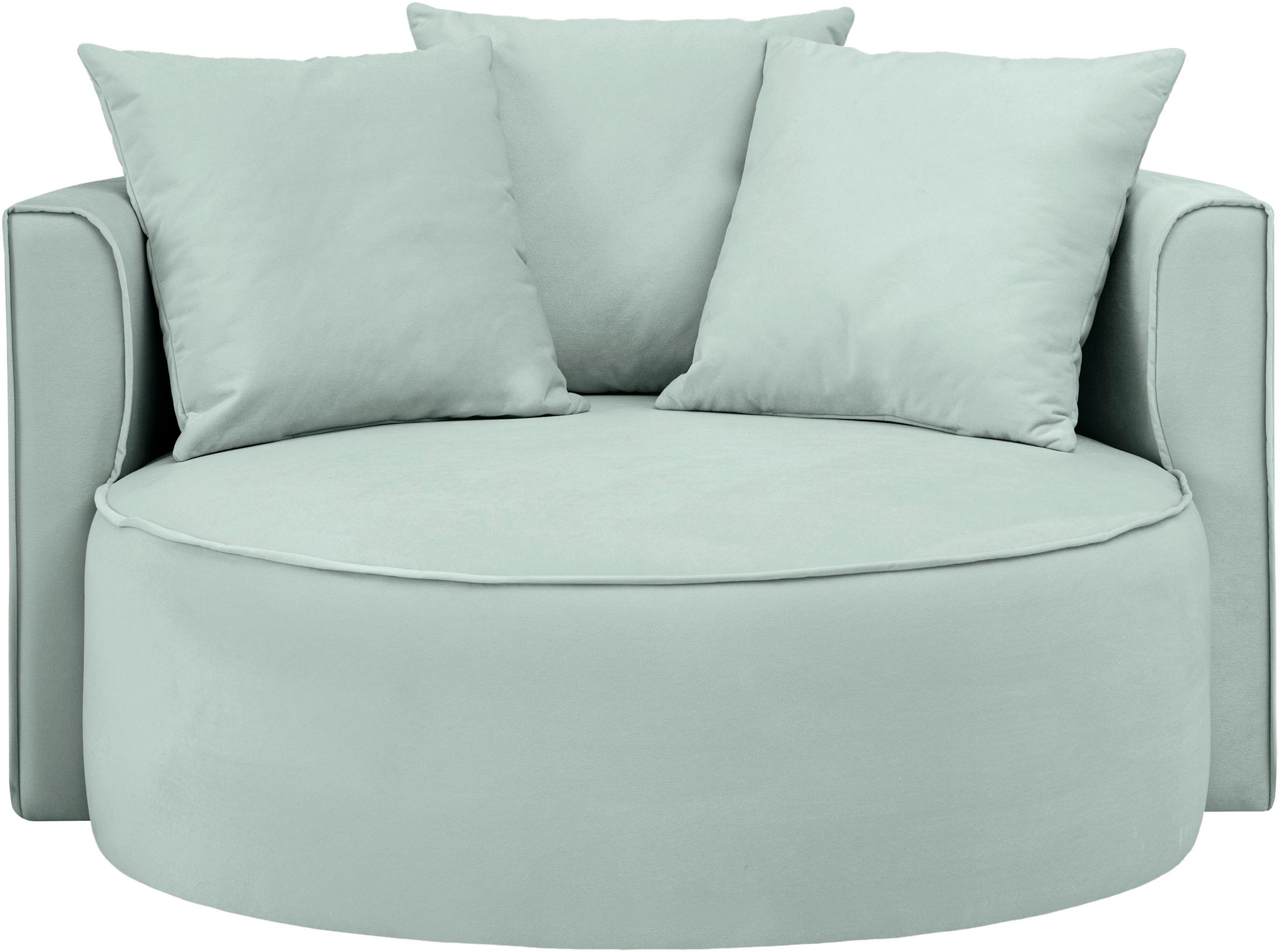 LeGer Home by Lena Gercke XXL-Sessel Isalie, Lesesessel, Loveseat, inklusive Zierkissen, extra große Sitzfläche, optional mit Hocker, Cord, Samt, Bouclé