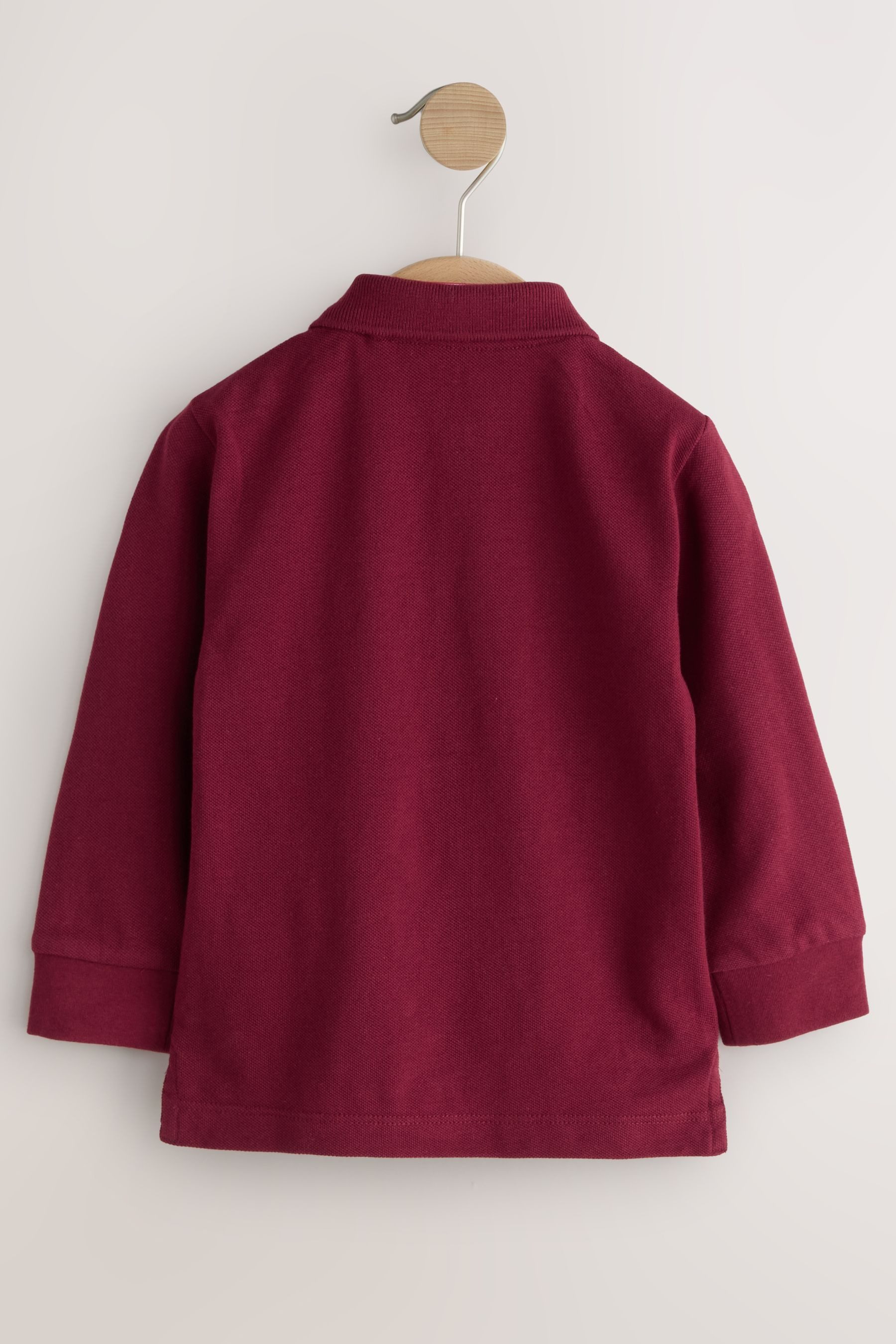 Next Langarm-Poloshirt Langarm-Poloshirt mit weihnachtlicher Stickerei günstig online kaufen