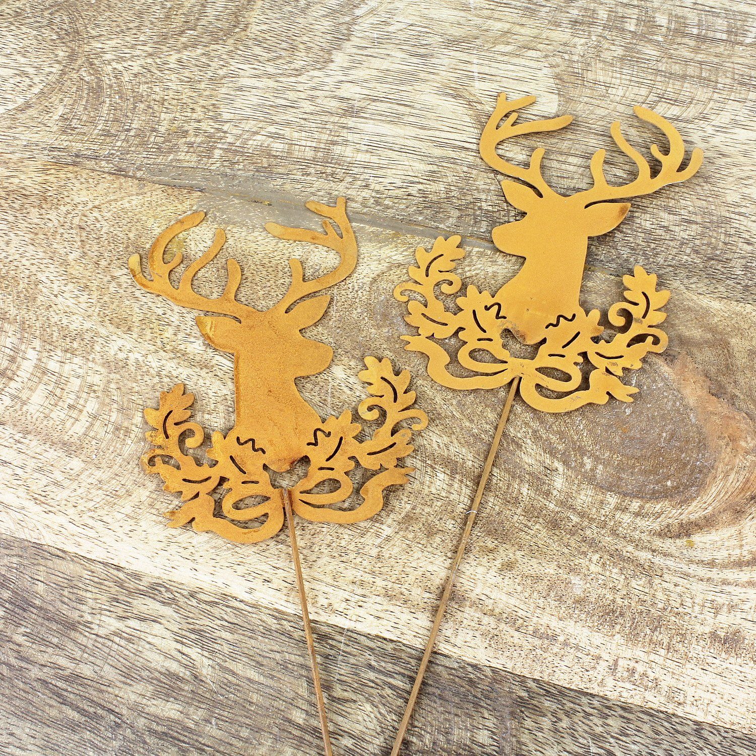 Macosa Home Dekoobjekt Weihnachtsdekoration Blumenstecker Hirsch günstig online kaufen