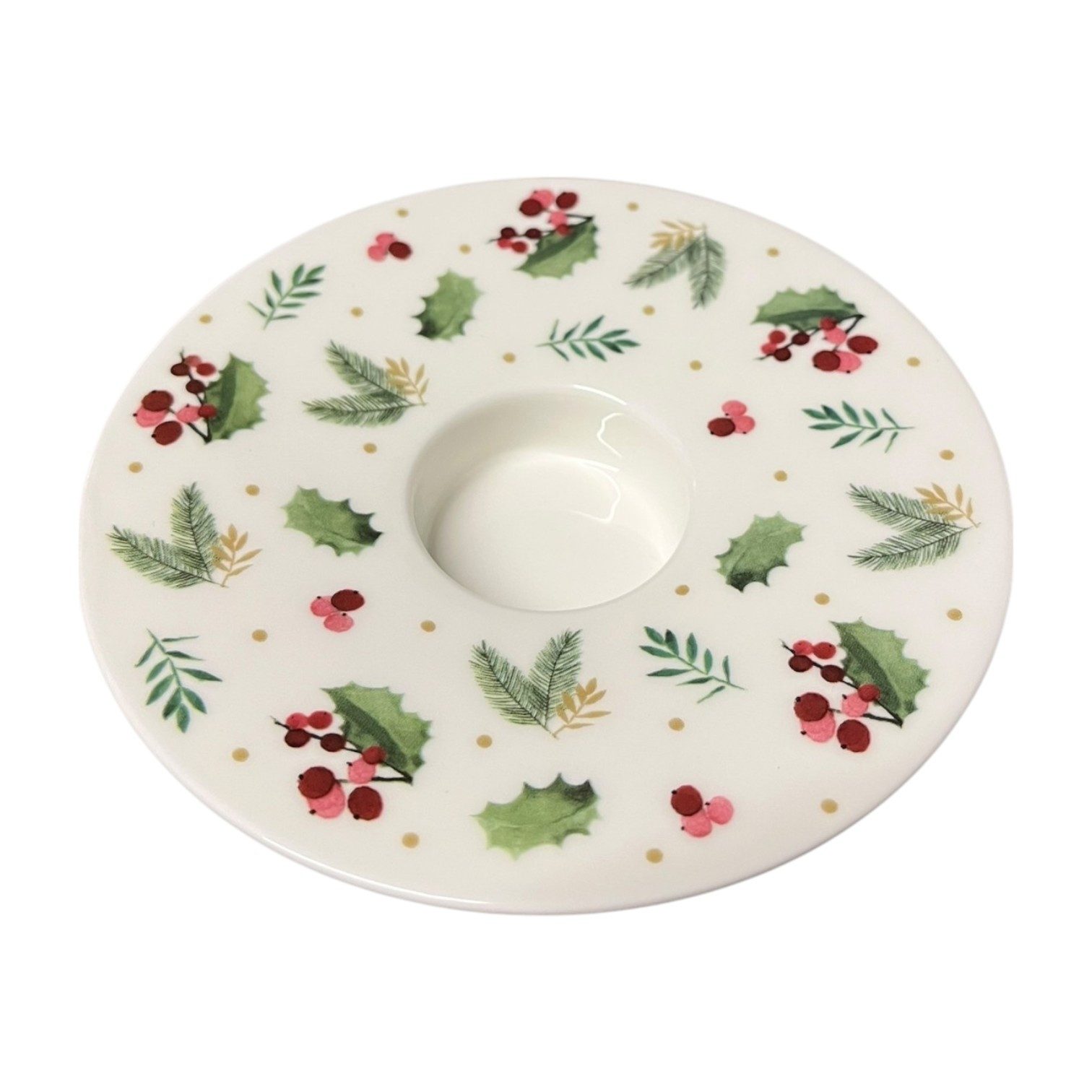 IHR Свечиhalter Teelichthalter Porzellan Mistelzweig Weihnachten Cynthia Cream 13cm