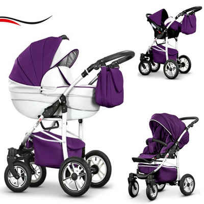 babies-on-wheels Kombi-Kinderwagen Cosmo Eco 3 in 1 inkl. Autositz - 16 Teile - in 16 Farben
