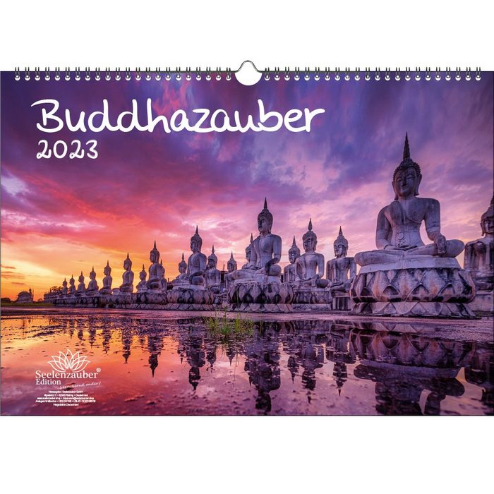 Seelenzauber Wandkalender Buddhazauber DIN A3 Kalender für 2023 Buddha - Seelenzauber
