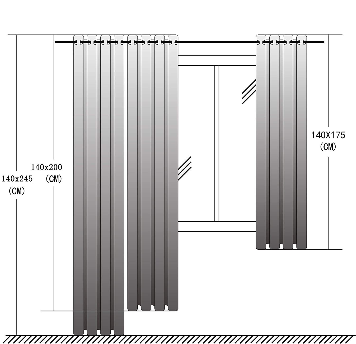 GelldG weichen Behandlung, Vorhang Super Beige, Verdunkelungsvorhänge Fenster