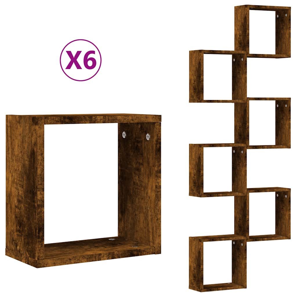 vidaXL Regal Würfelregale 6 Stk. Räuchereiche günstig online kaufen