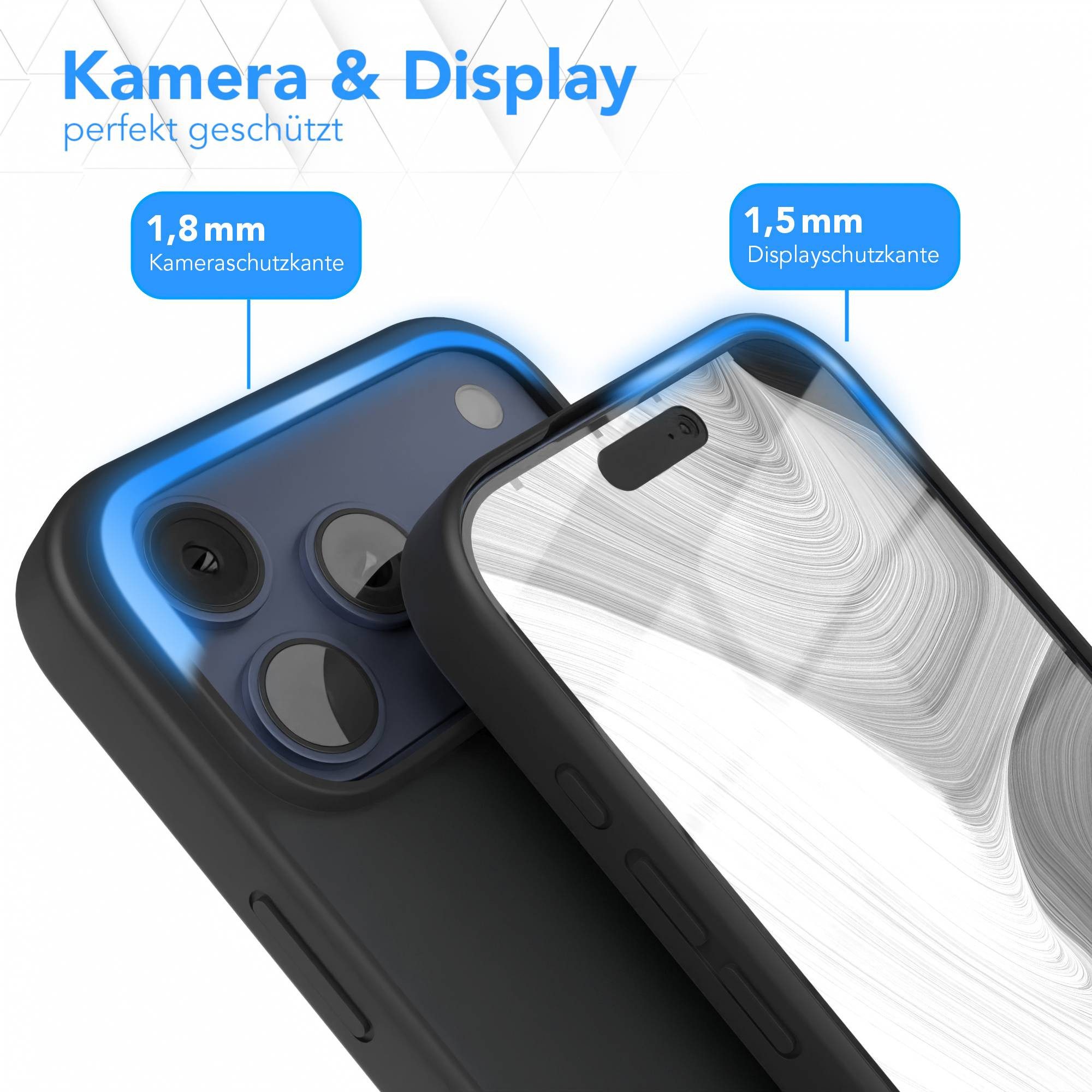 EAZY CASE Handyhülle Outdoor Case für Apple iPhone 17 Pro Max 6,9 Zoll, Hülle Outdoor kratzfest Schutzhülle mit Kameraschutz Robust Schwarz – Bild 3 von 5