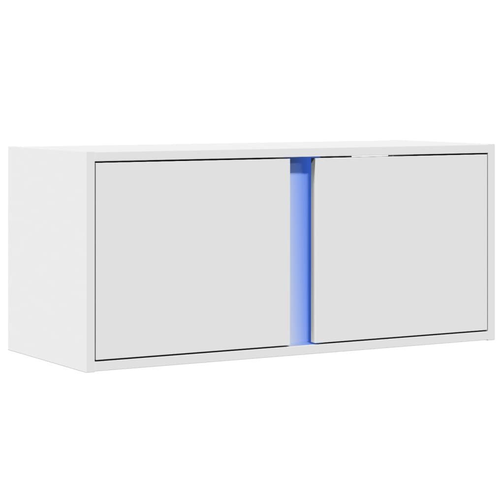 vidaXL TV-Wand TV-Wandschrank mit LED-Beleuchtung Weiß günstig online kaufen