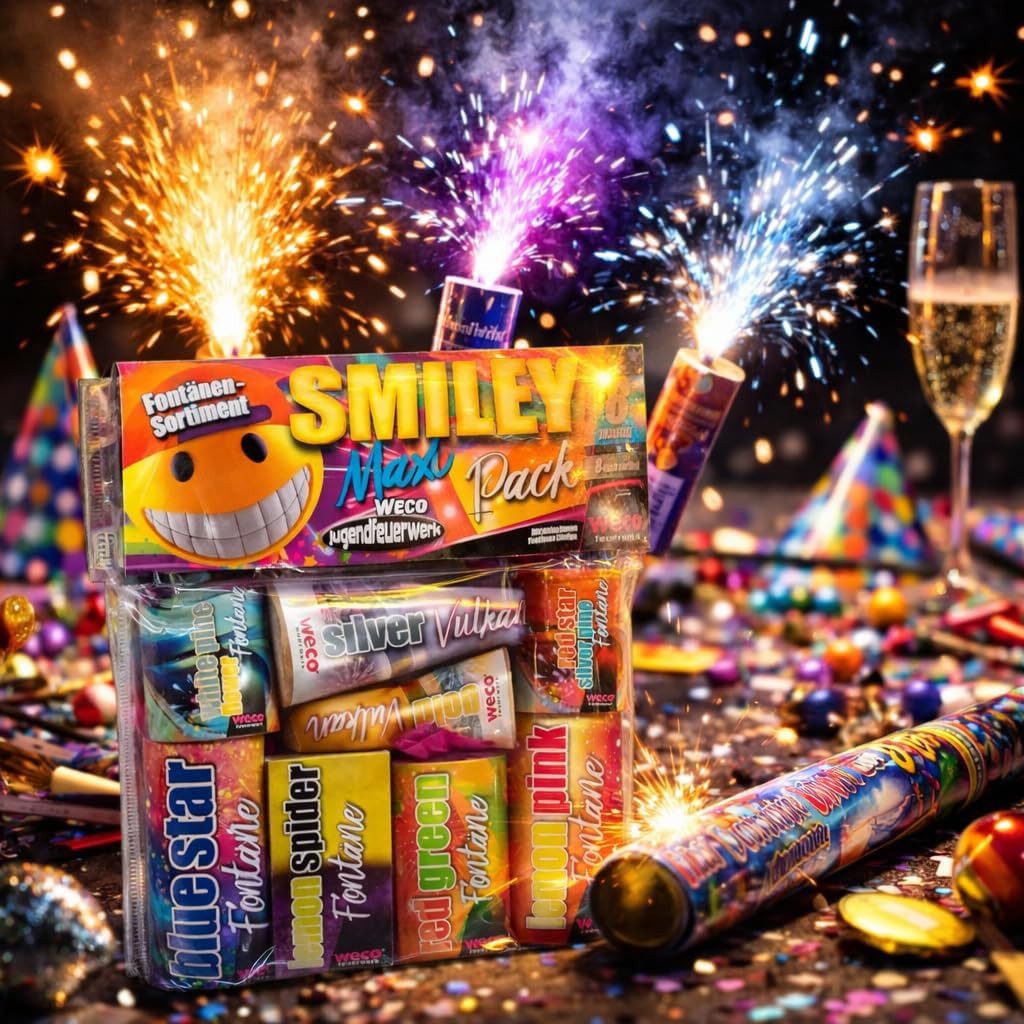 PYROHELD Geburtstagskerze Jugendfeuerwerk Set mit v. T. Silvesterartikeln - Silvester (Set, Set)