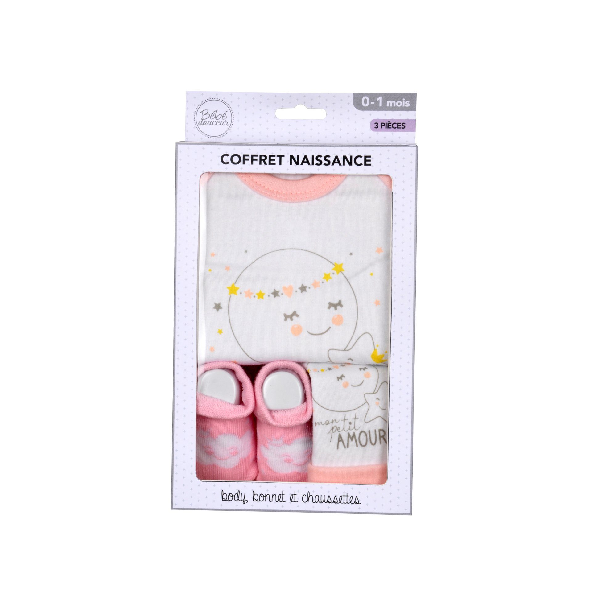 tlg. Geschenk Erstausstattung Sterne Neugeborenen-Geschenkset Outfit Set dynamic24 3 Erstlingsset Baby