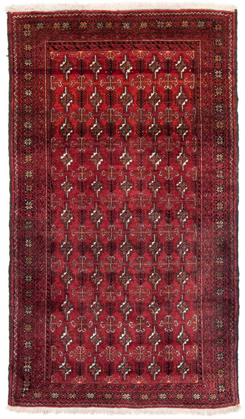 x Hochflor-Läufer cm, 8 187 Rosso Handgeknüpft Durchgemustert 105 morgenland, Belutsch rechteckig, Höhe: mm,