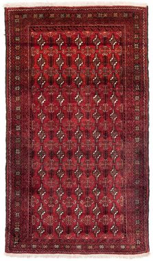 Hochflor-Läufer Belutsch Durchgemustert Rosso 187 x 105 cm, morgenland, rechteckig, Höhe: 8 mm, Handgeknüpft