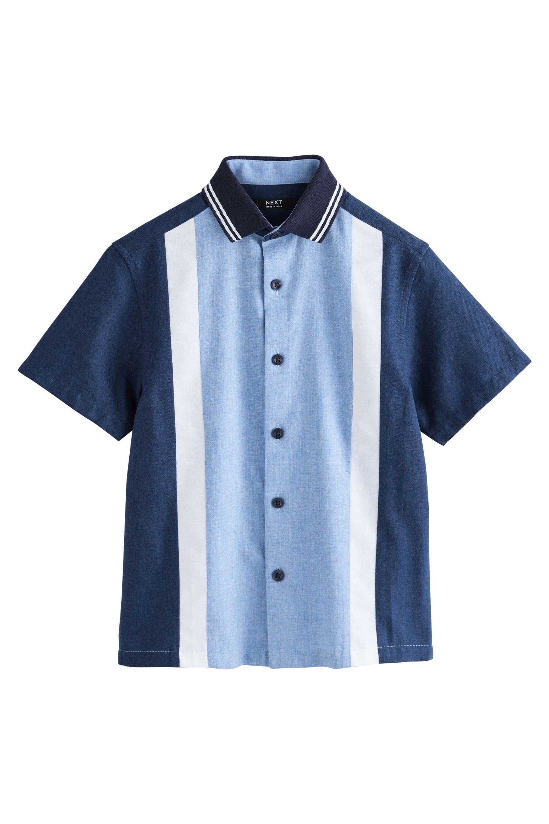 Blue/Navy Colourblock Stripe