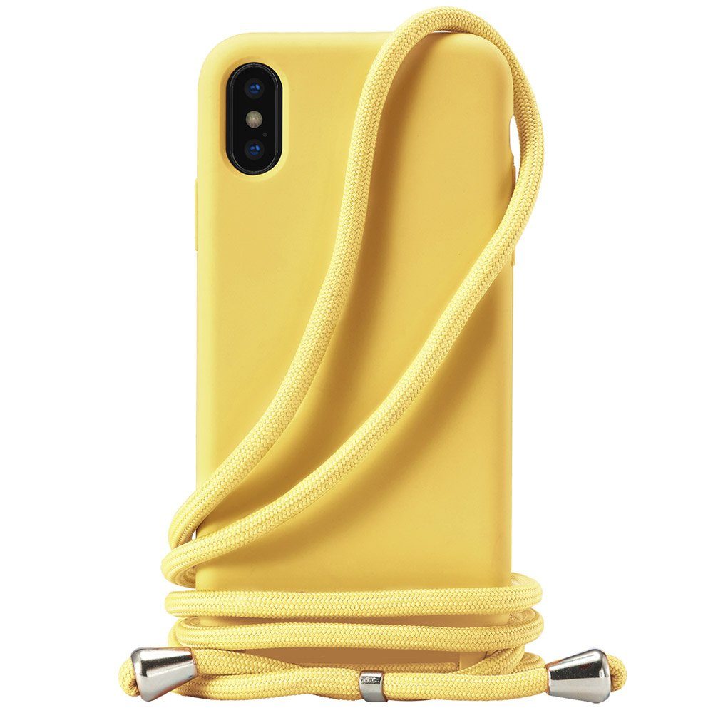 FITSU Handyhülle Handykette für Apple iPhone Hülle mit Band Handyband Case zum Umhängen, Hülle für iPhone 12 Pro, 12, 12 Mini, SE 2022, 11, XS, XR, X, 8, 7, 6