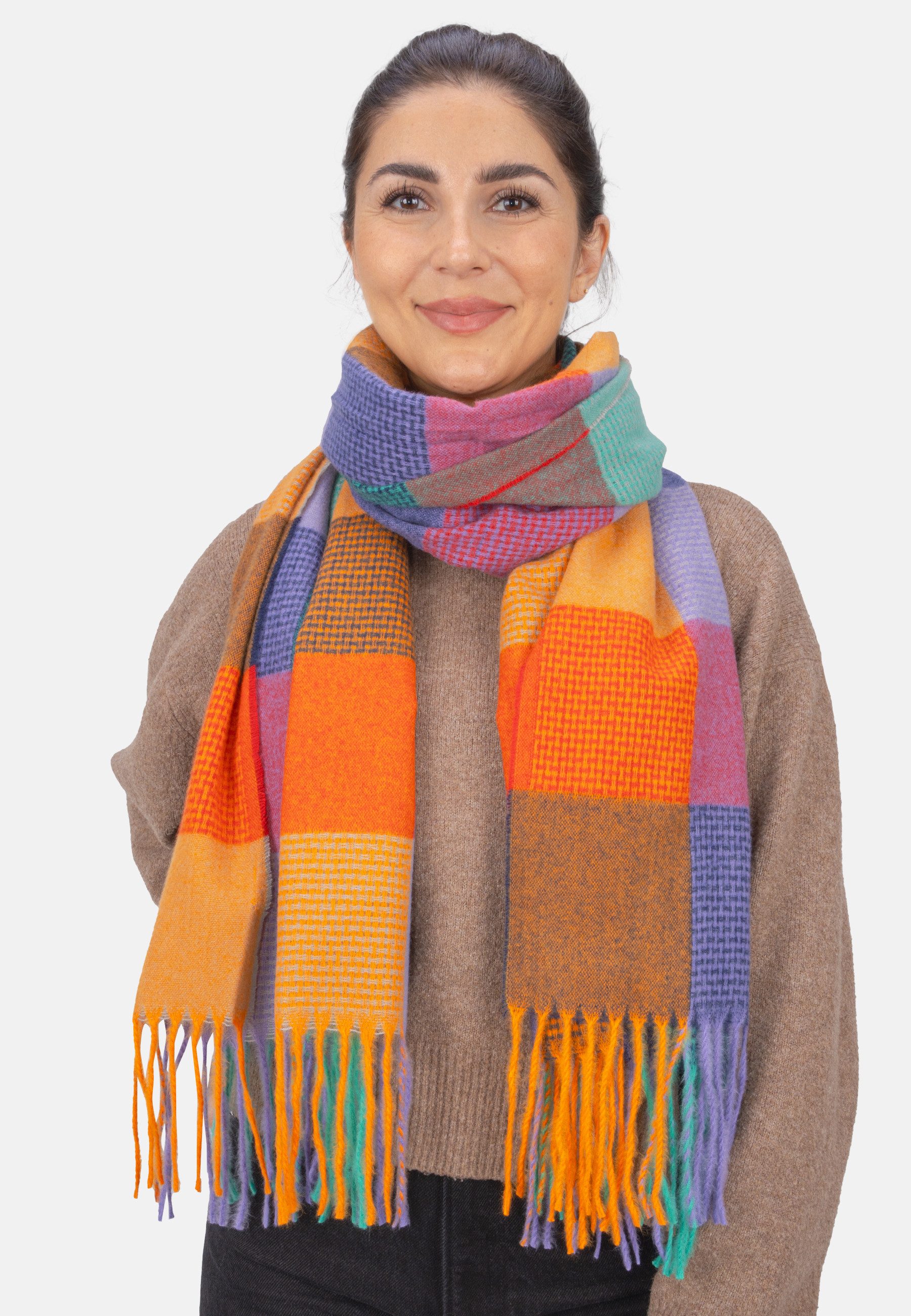 Seasons of April Schal MILLY, Weicher, leichter & kuscheliger Schal mit Fransen aus Kaschmir Mix