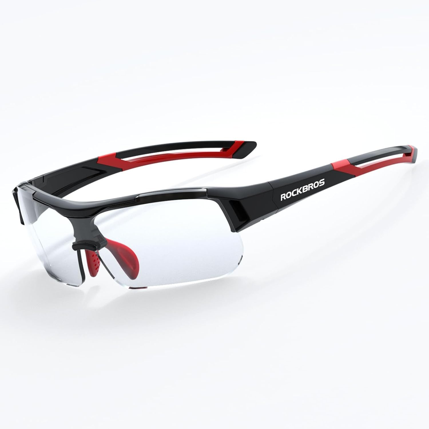 ROCKBROS Fahrradbrille Photochromatische Rad-Sonnenbrille Halbrahmen UV-Schutz ultraleicht