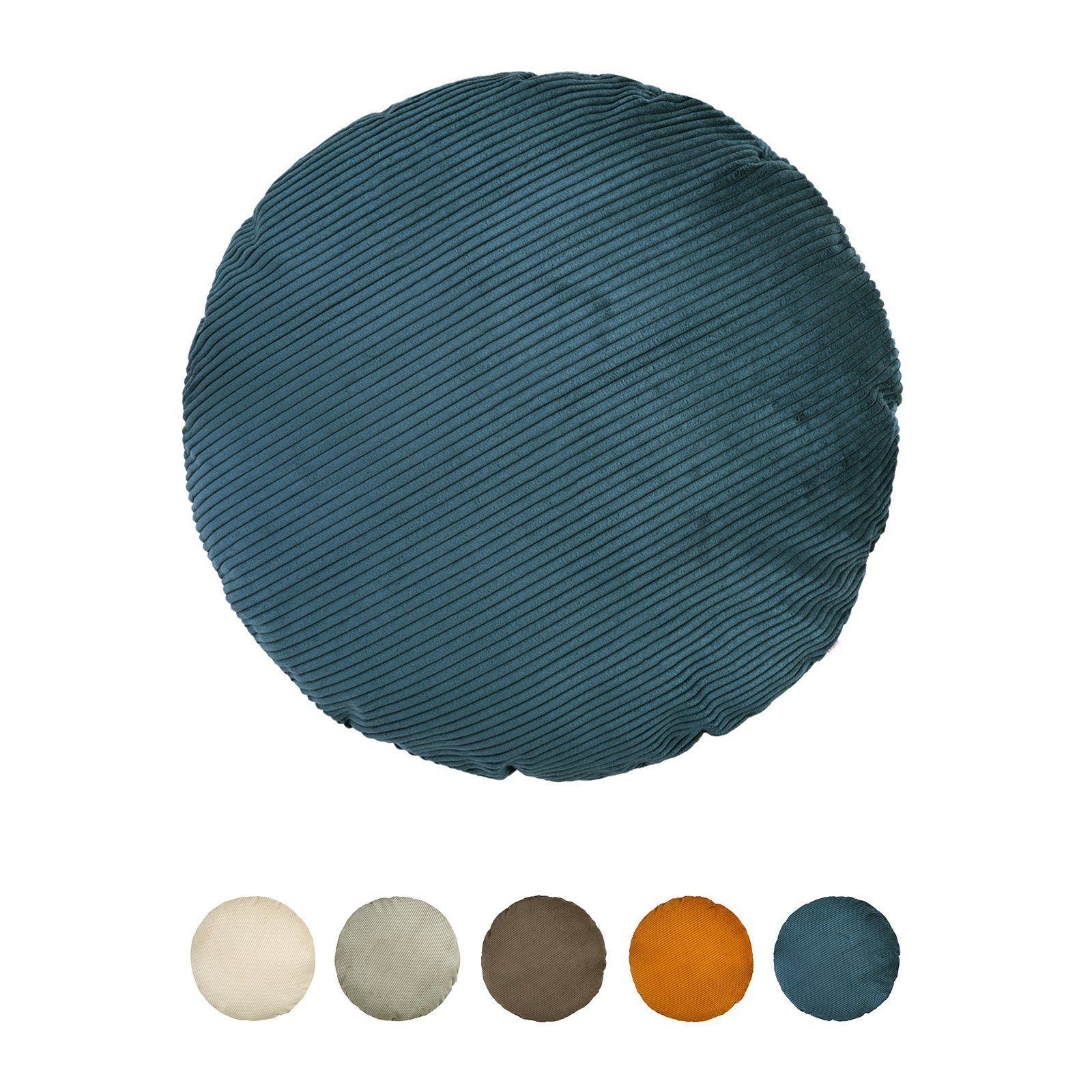 beties Подушкиhülle HYggelig No.2, (1 Stück), Block-Cord Напольные подушки-Hülle rund ca. 80 cm Ø Hygge Style nord-blau