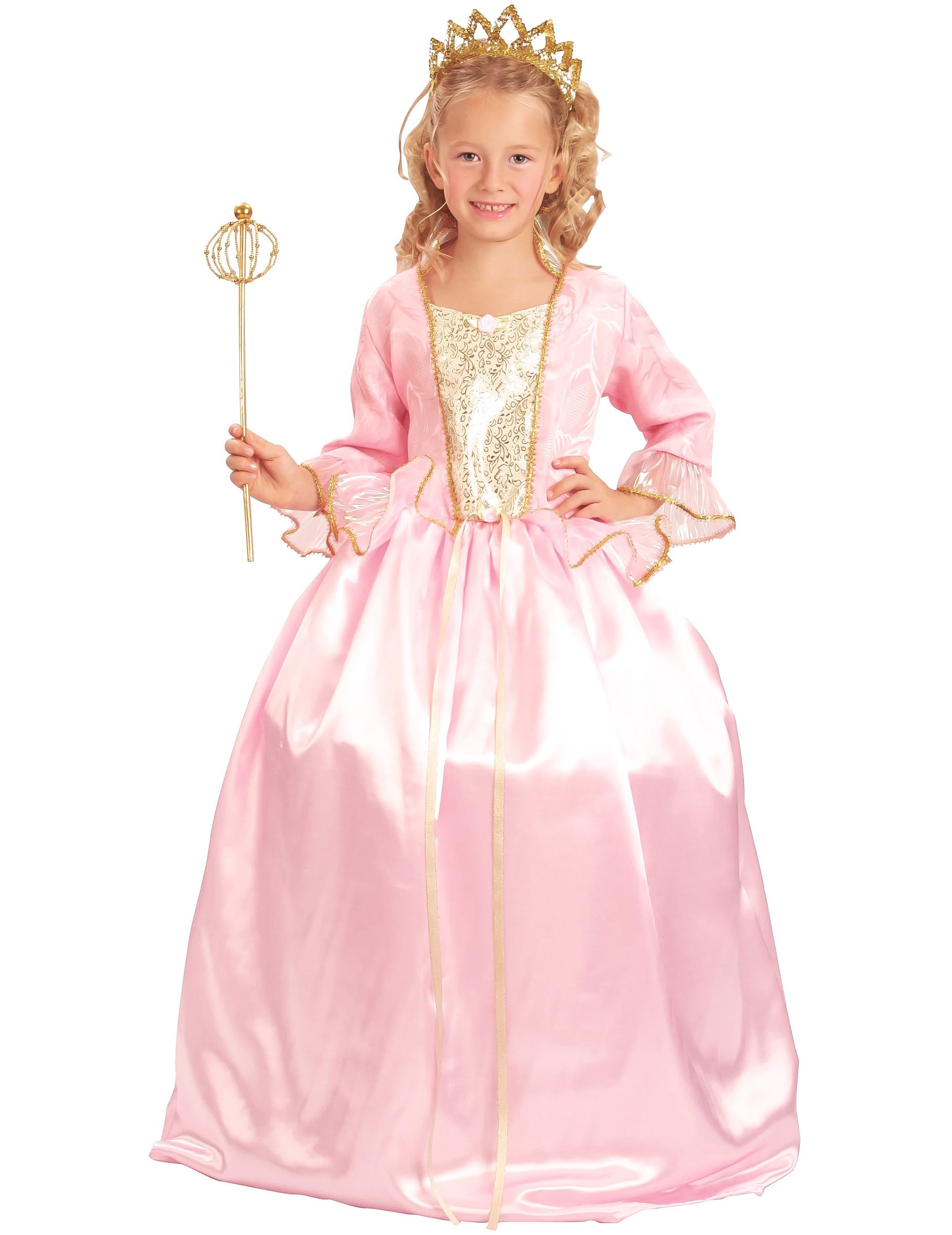 Prinzessin-Kostüm Prinzessin-Mädchenkostüm Königin-Kinderkostüm rosa