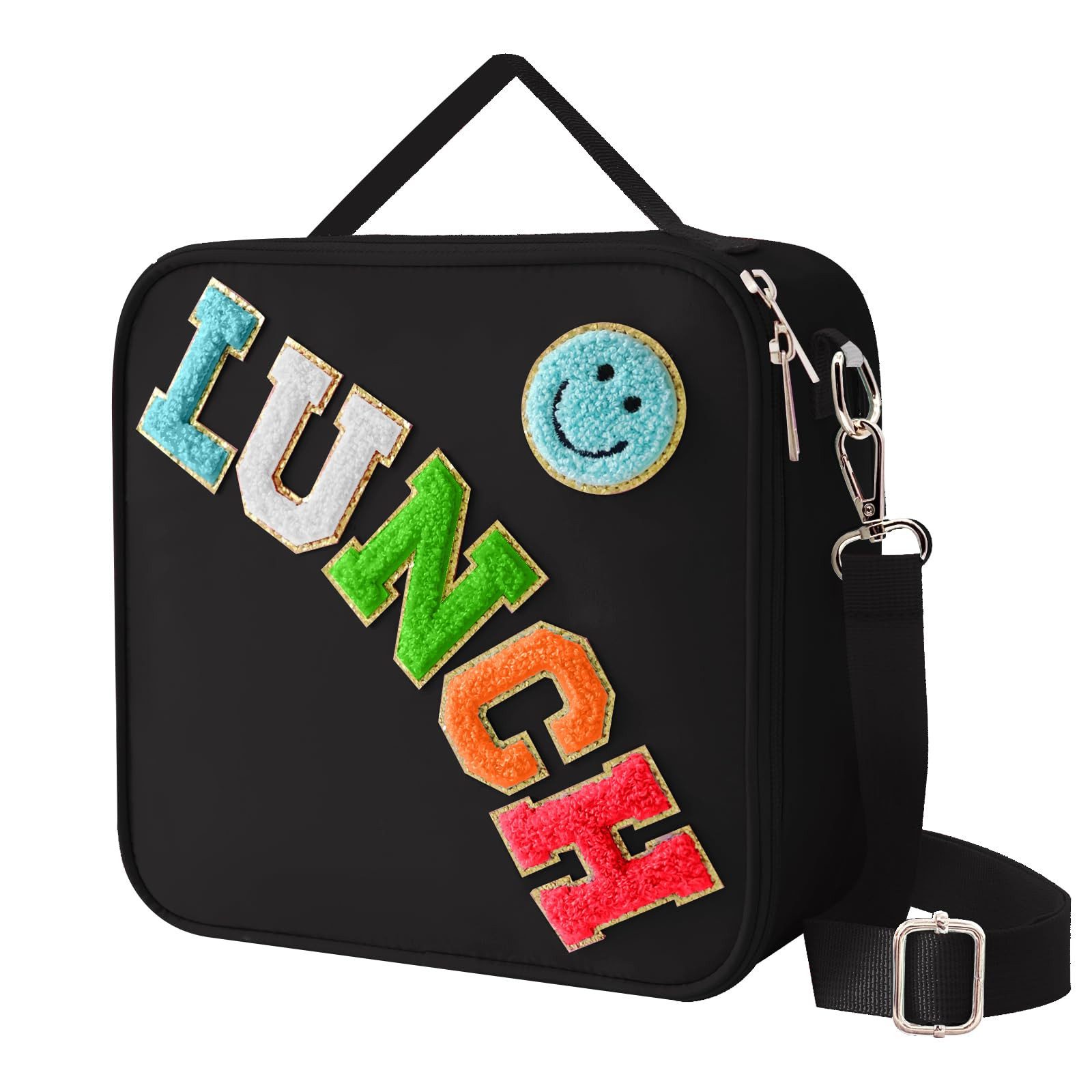Diwzbyn Lunchbox Lunchbag Isoliert, Mit Verstellbarem Schulterriemen, Tragbar, Mit Folienfutter, Niedliches Design für Schule & Reisen