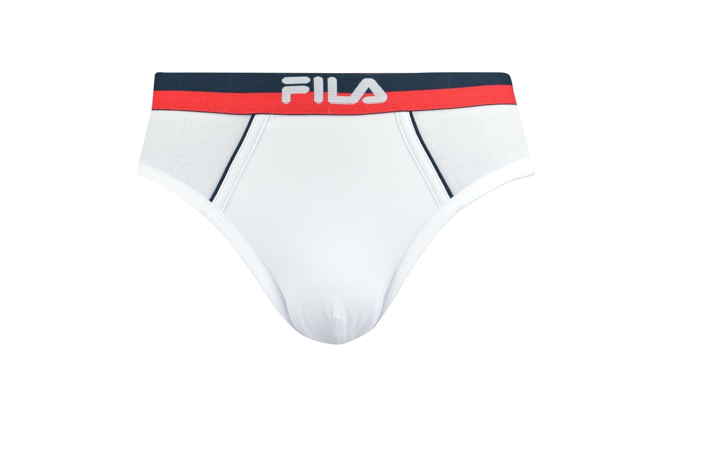 Fila Slip Herren Slip - Briefs, Logo-Webgummibund, Urban Weiß