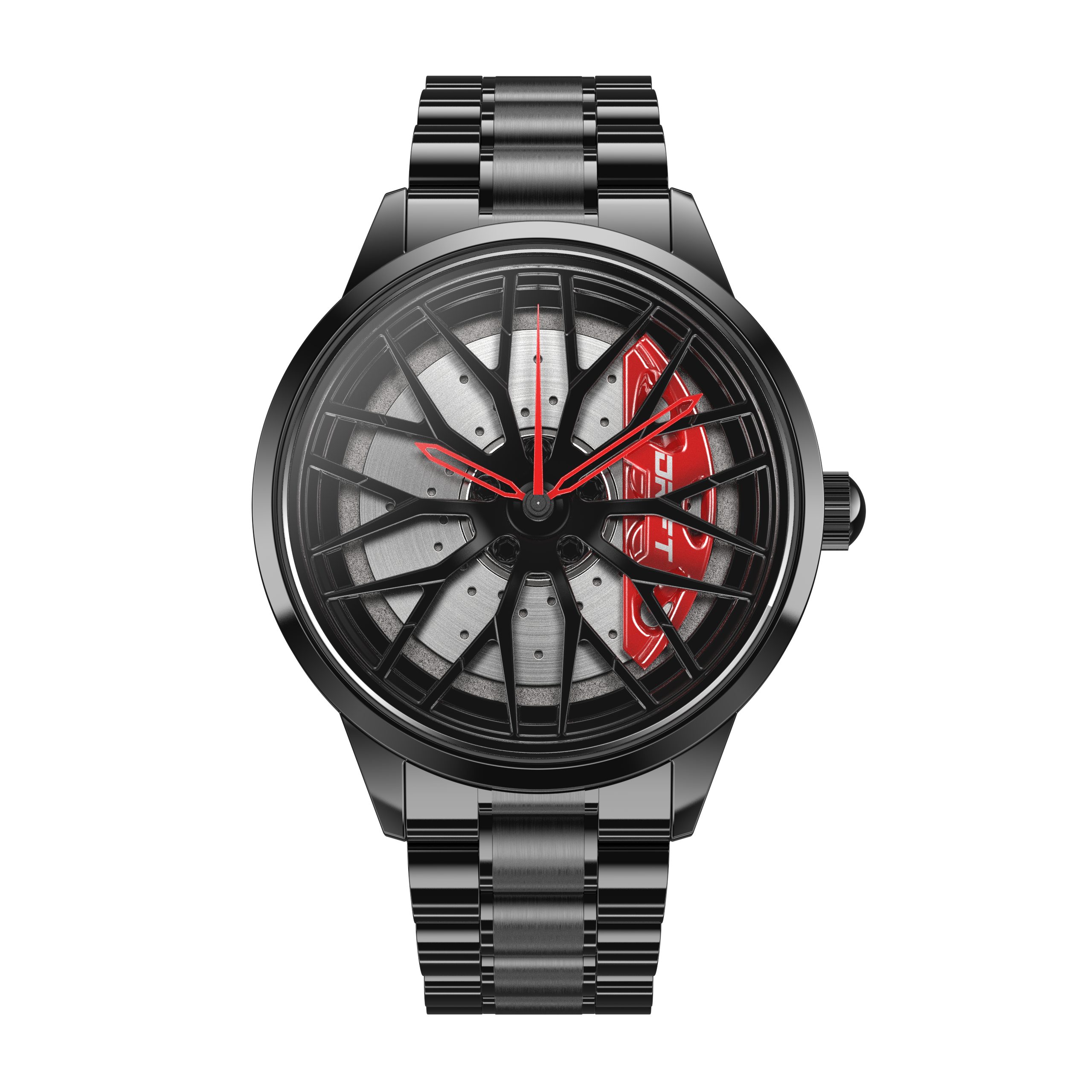 DRIFTELEMENT Quarzuhr MOTORSPORT FELGENUHR, Dreidimensionales Felgendesign - Sportwagen Felgen Armbanduhr
