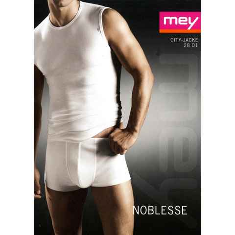 Mey Unterhemd Noblesse City-Shirt (Vorteils-Pack, 2-St., 2er-Pack) Herren Top ohne Arm aus Feinripp, körpergerechter Funktionsschnitt mit abgerundetem Saum, im Doppelpack