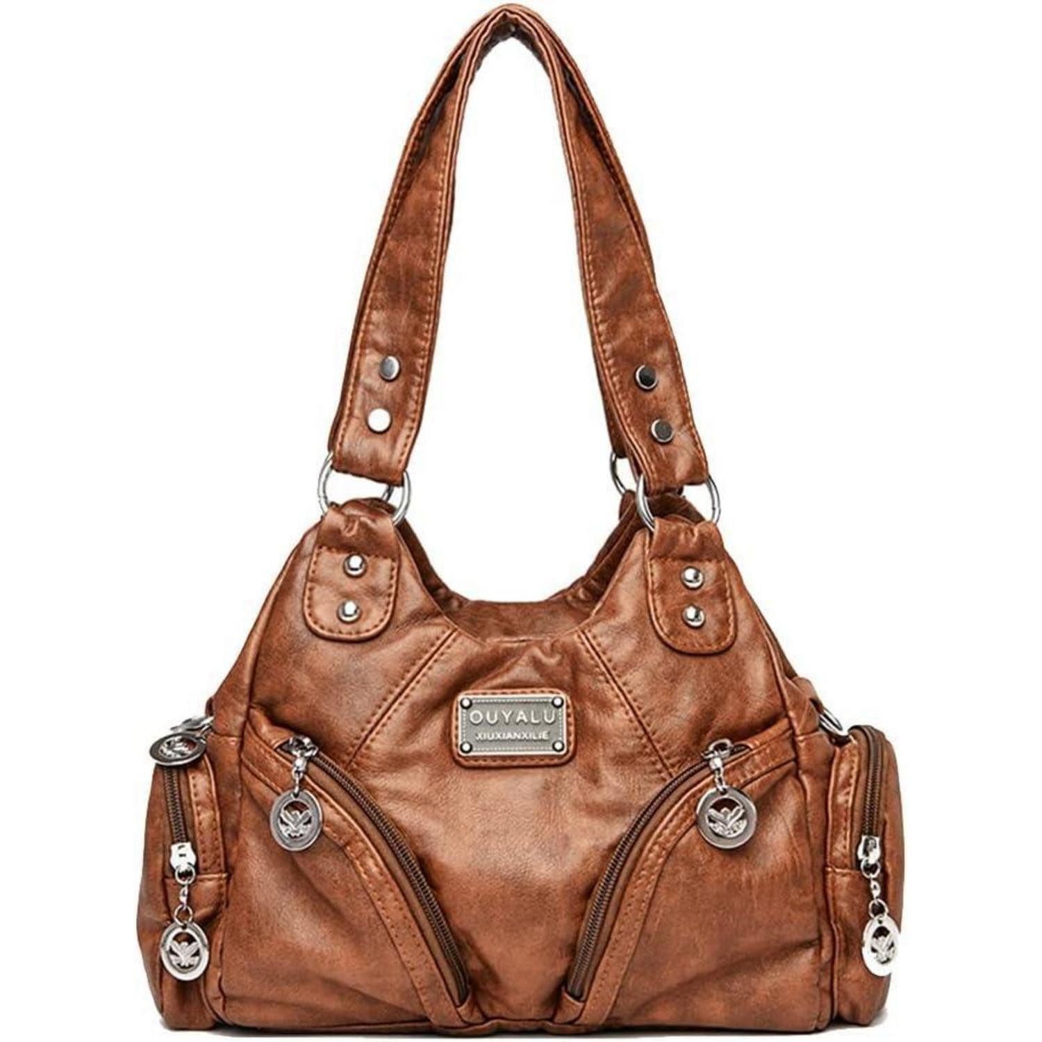 LuxusKollektion Hobo Damenhandtasche aus PU-Leder Vintage Schultertasche Hobo Umhängetasche