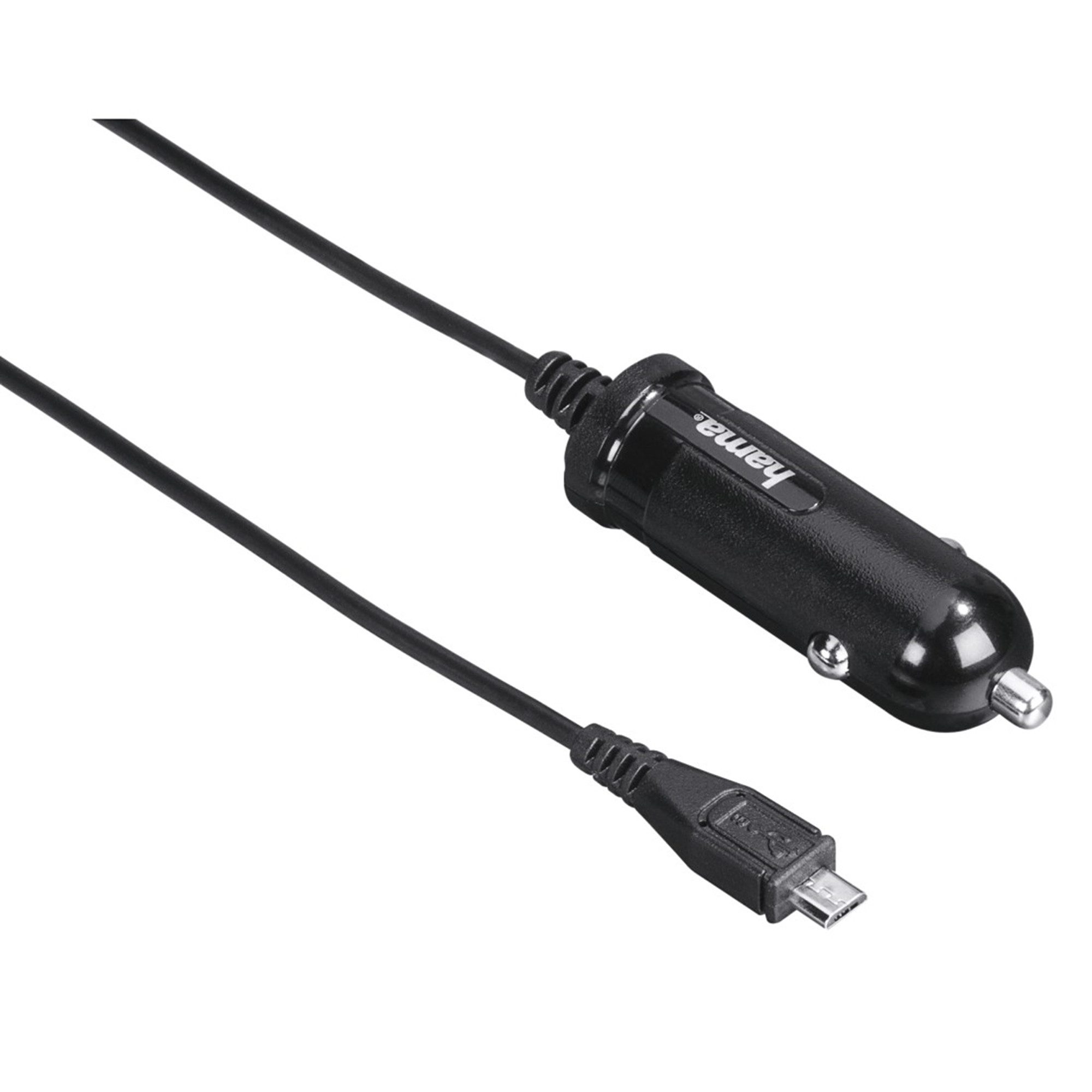 Hama mit Micro-USB-Anschluss, 12 W, 1,0 m, Schwarz Smartphone-Ladegerät (1-tlg)