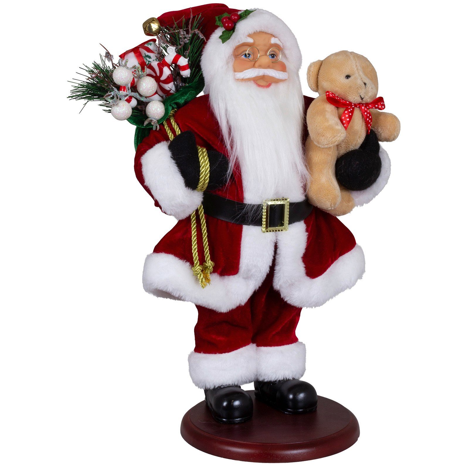 Weihnachtsdeko), Weihnachtsmann Sander (Dekofigur auf auf St., rot, 45cm Paradise Podest Podest steht Christmas 1