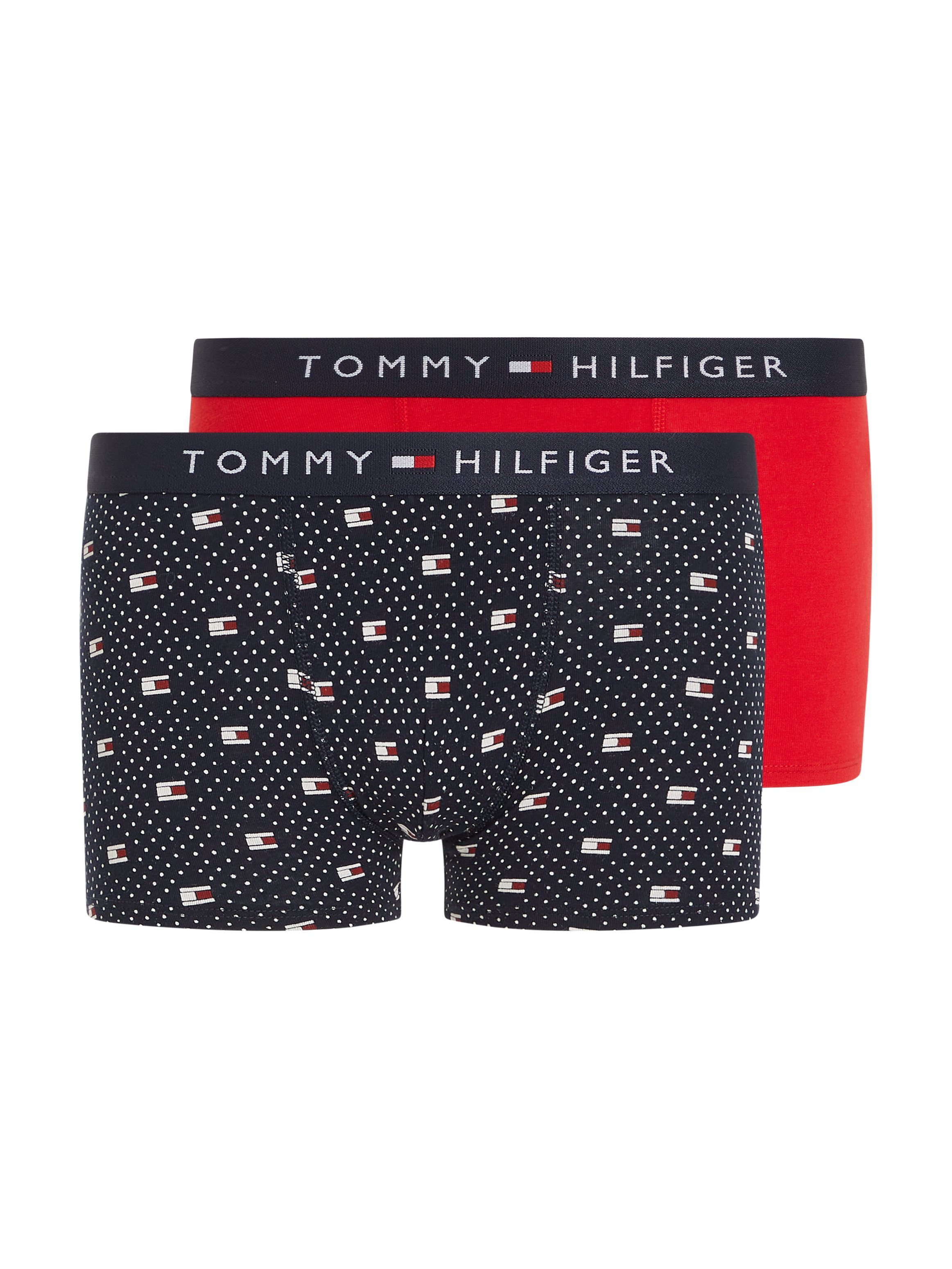 Tommy Hilfiger Underwear Trunk 2P TRUNK PRINT (Packung, 2er-Pack) mit Label-Wäschebund | Boxer anliegend