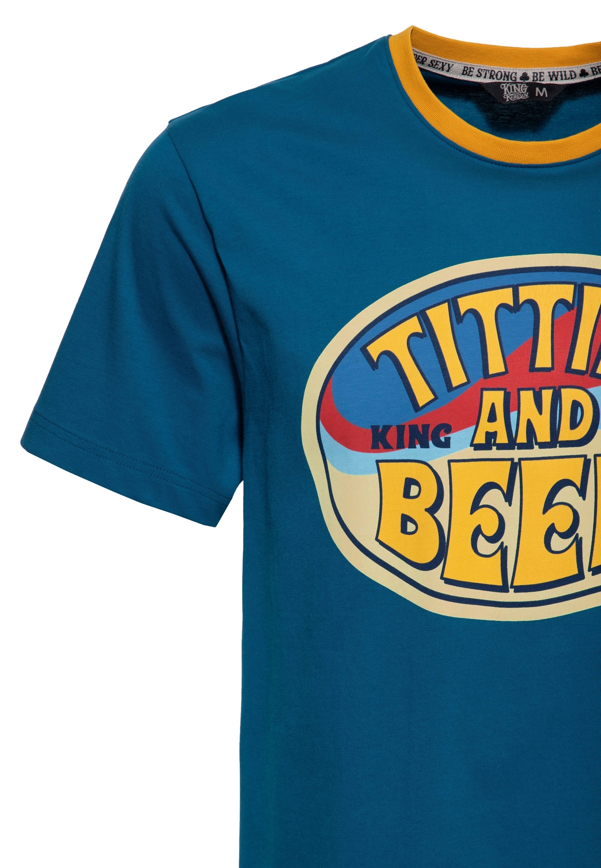 KingKerosin Print-Shirt Titties & Beer (1-tlg) mit Front-Print