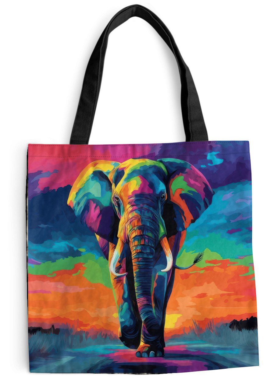 Shopper Elefant - Bunt - Himmel - Abstrakt