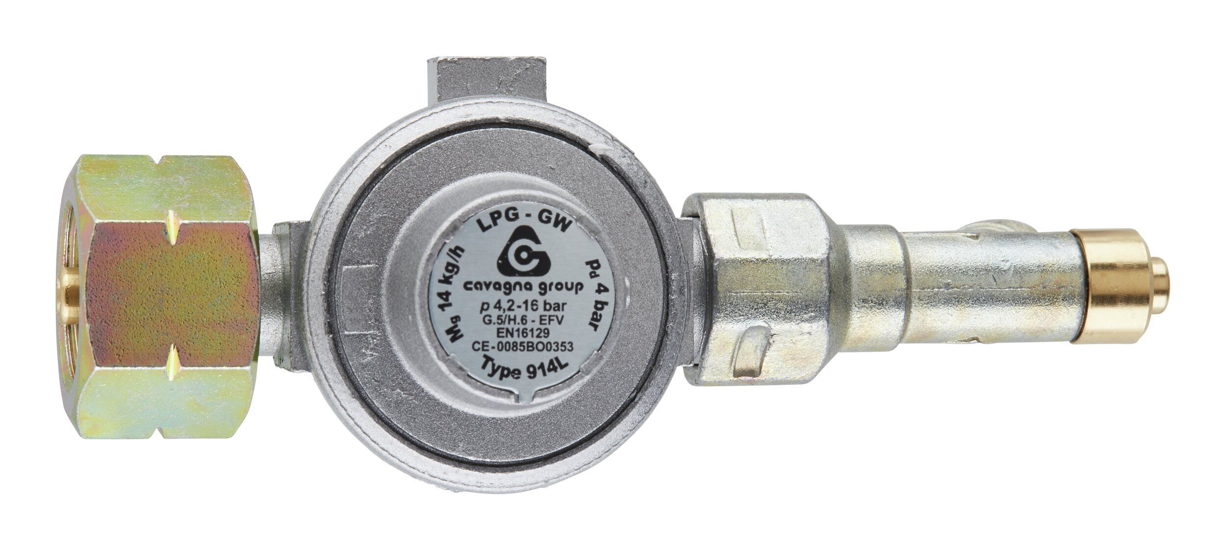 TGO Gasdruckregler, Regler 14 kg/h 4 bar Kombi x G 3/8 mit SBS