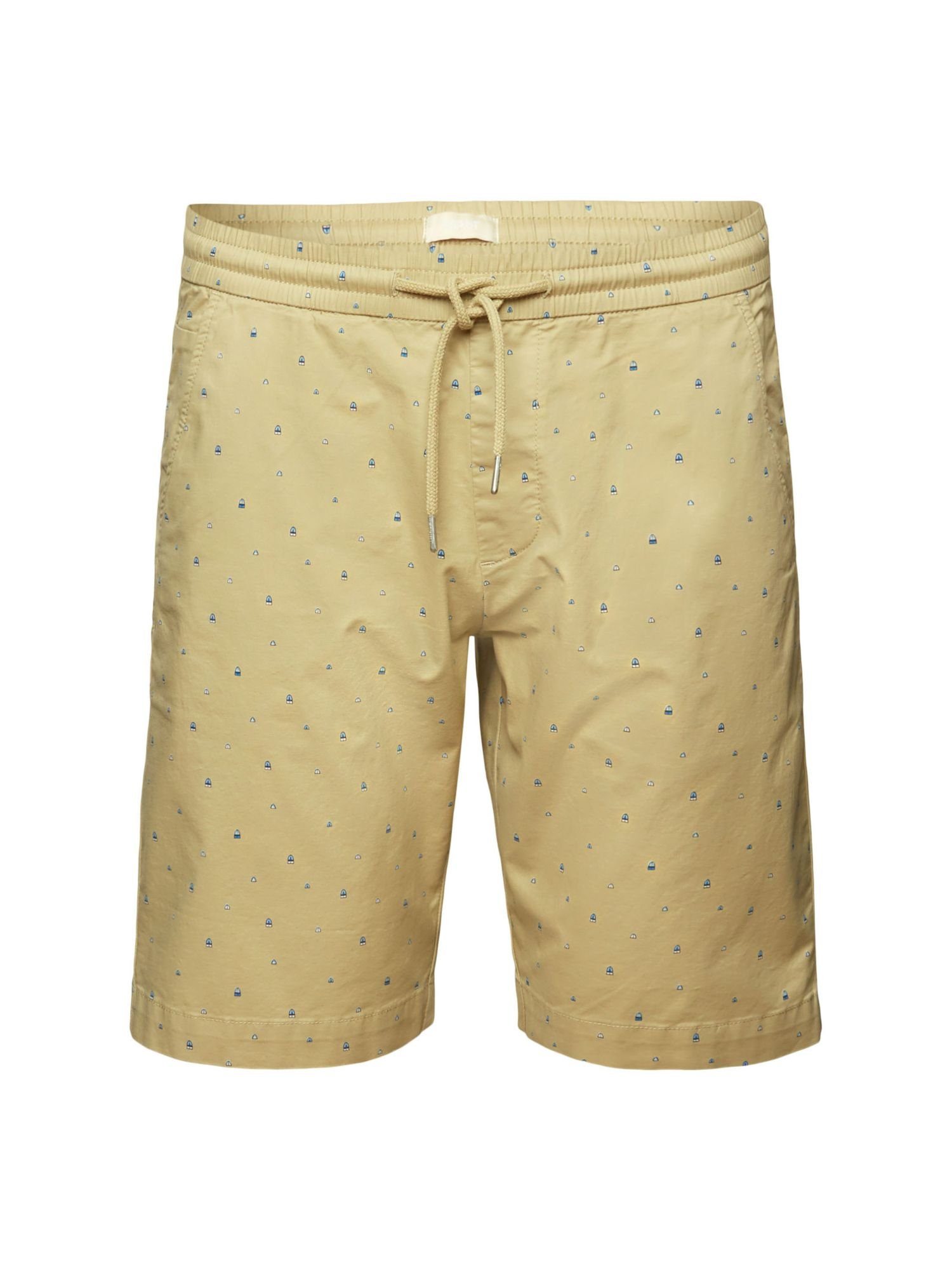 edc by Esprit Shorts Gemusterte (1-tlg) GREEN PASTEL Baumwollstretch Pull-on-Shorts